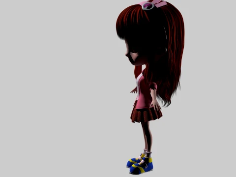 Cartoon beauty 3D Model
