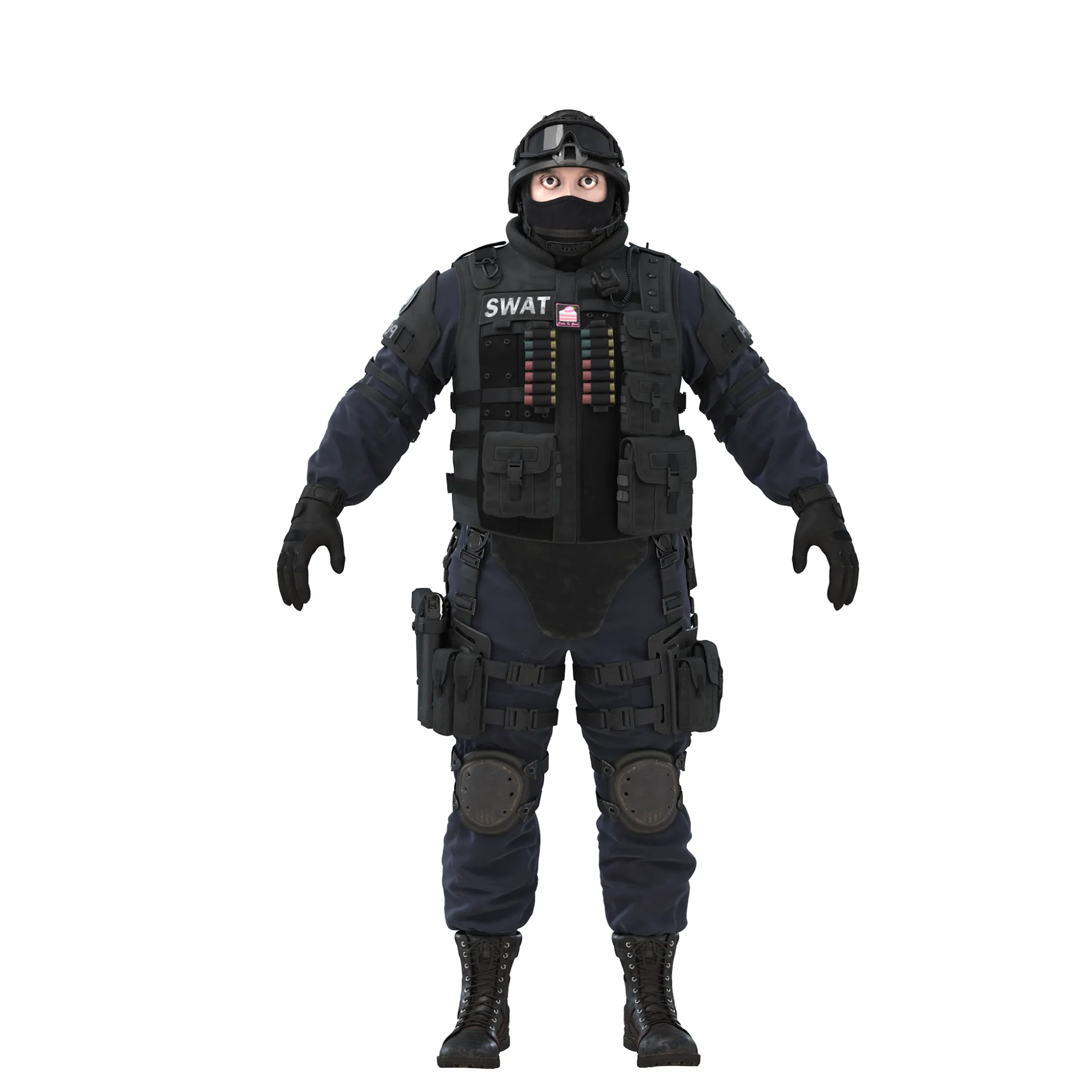 Special forces 3D Model .c4d .max .obj .3ds .fbx .stl .blend 