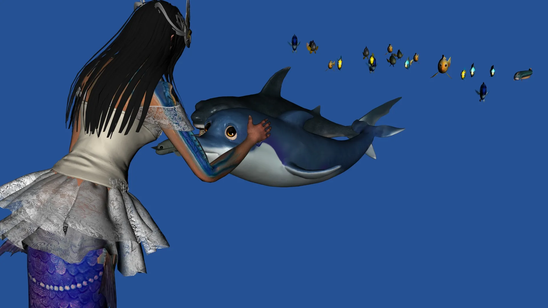 Mermaid 3D Model .c4d .max .obj .3ds .fbx .stl .blend 