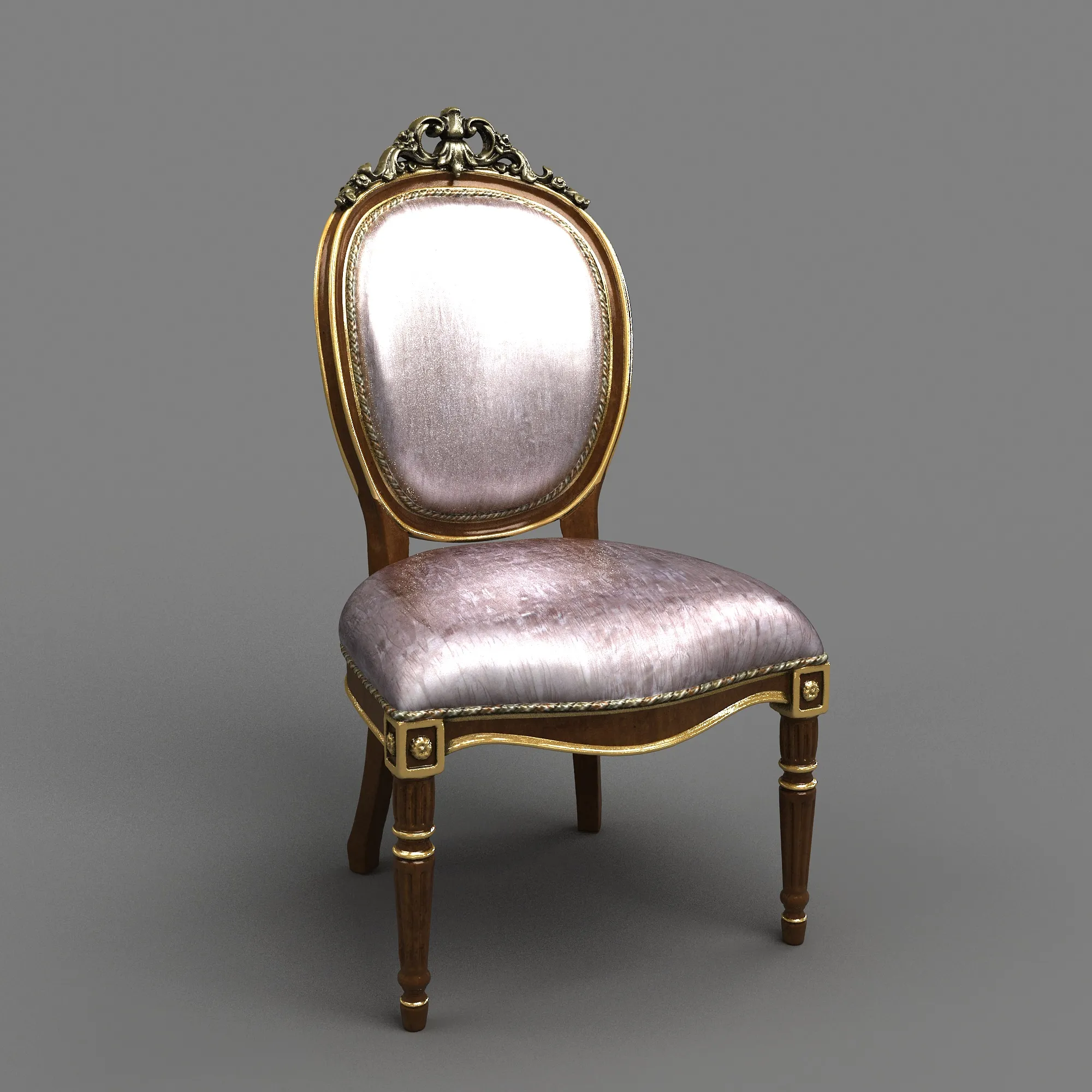 Dining Chair 3D Model .c4d .max .obj .3ds .fbx .stl .blend 
