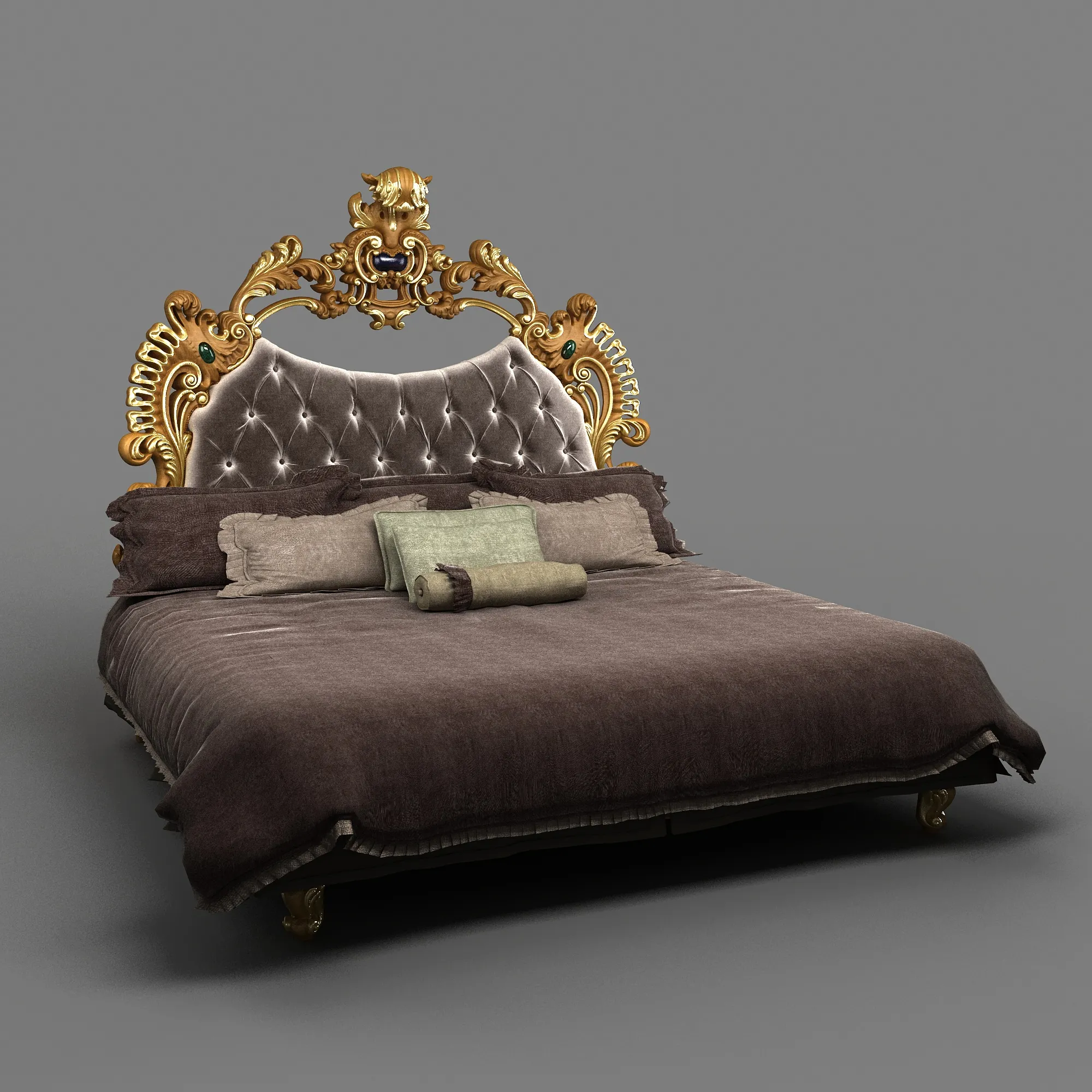Bed 3D Model .c4d .max .obj .3ds .fbx .stl .blend 