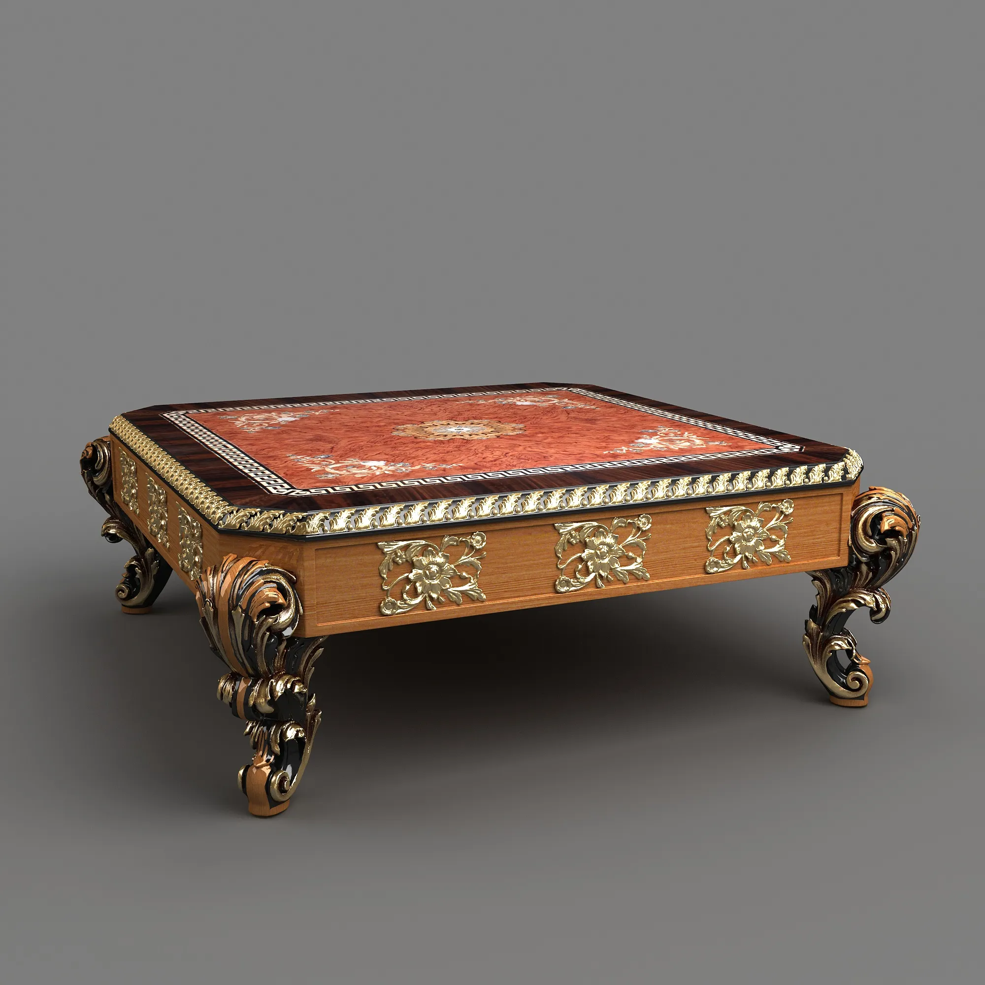 Coffee table 3D Model .c4d .max .obj .3ds .fbx .stl .blend
