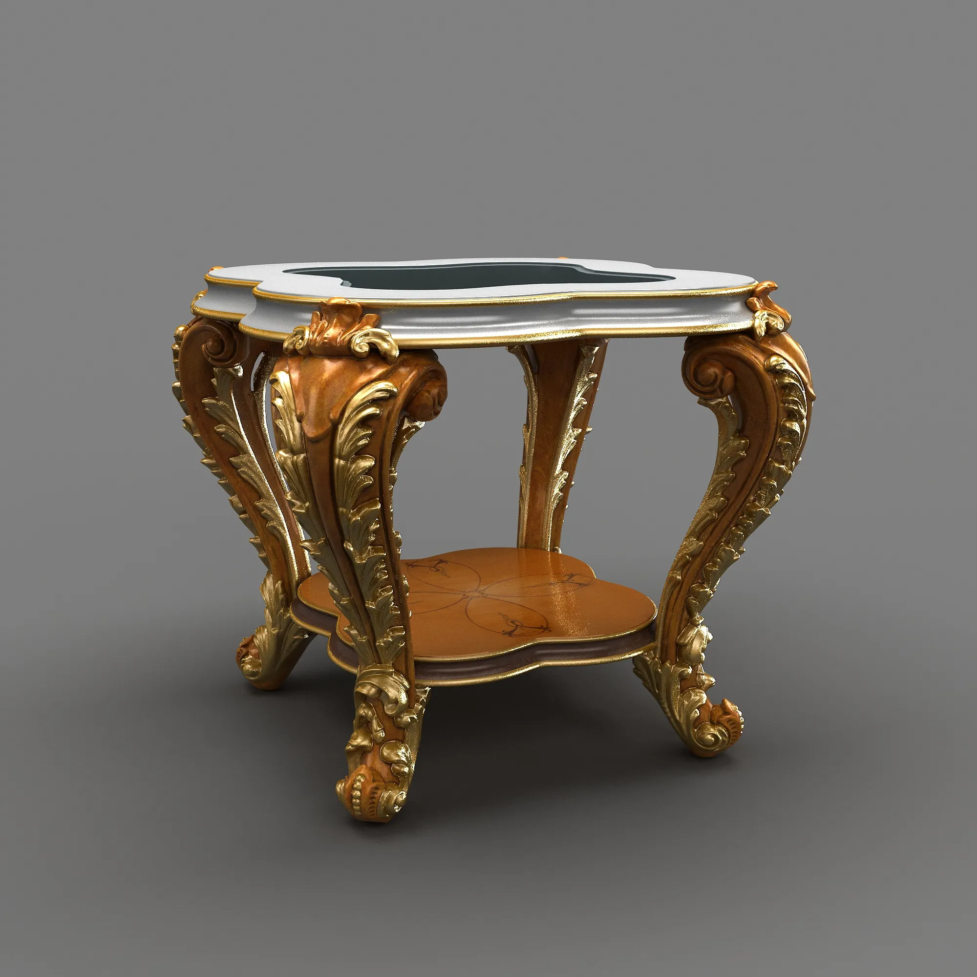 Corner table 3D Model .c4d .max .obj .3ds .fbx .stl .blend 