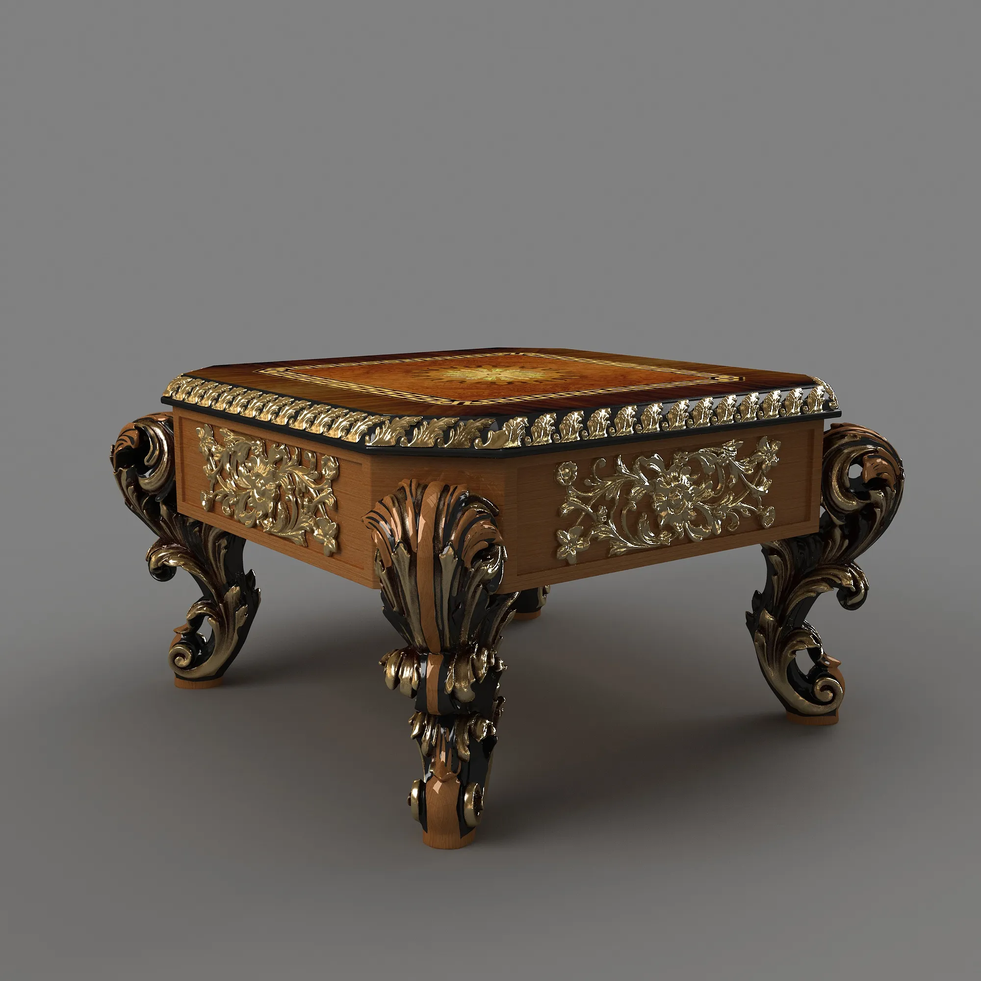 Corner table 3D Model .c4d .max .obj .3ds .fbx .stl .blend 