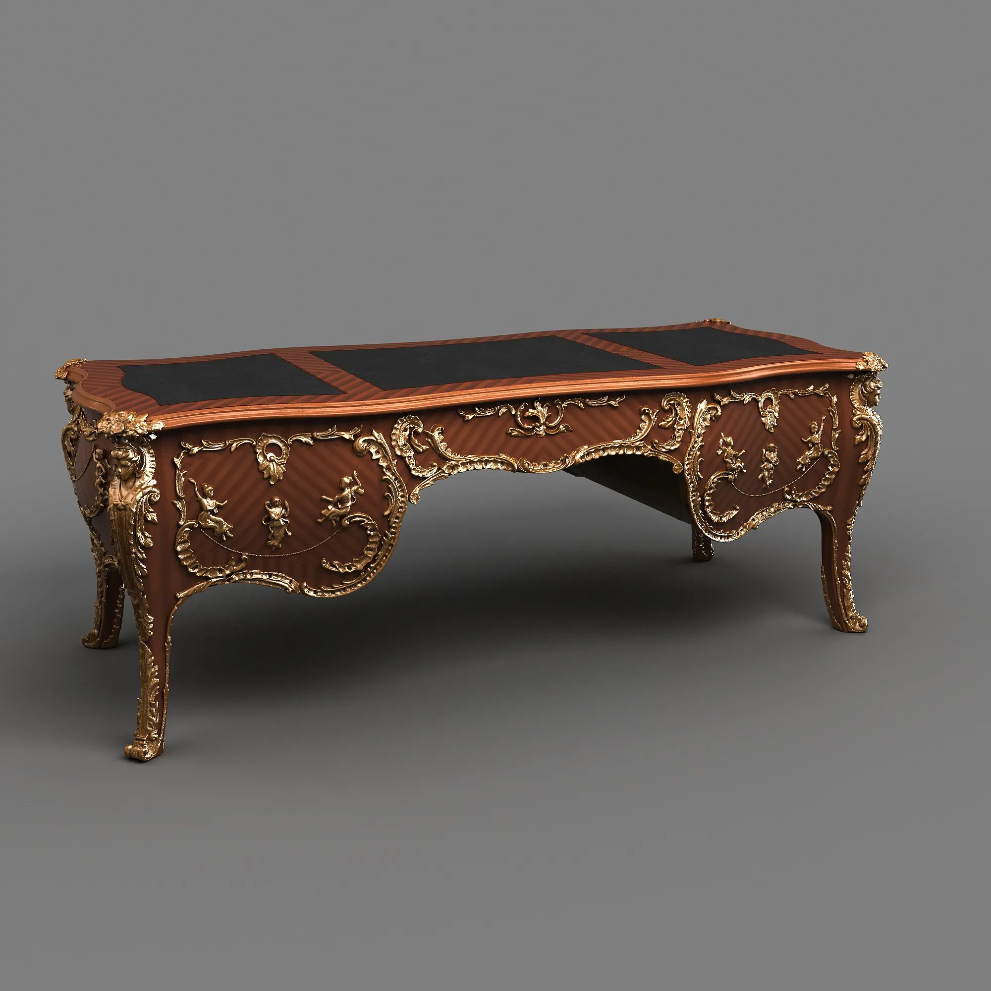 Long table 3D Model .c4d .max .obj .3ds .fbx .stl .blend 