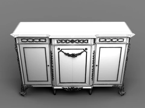 Antique Cabinet 3D Model