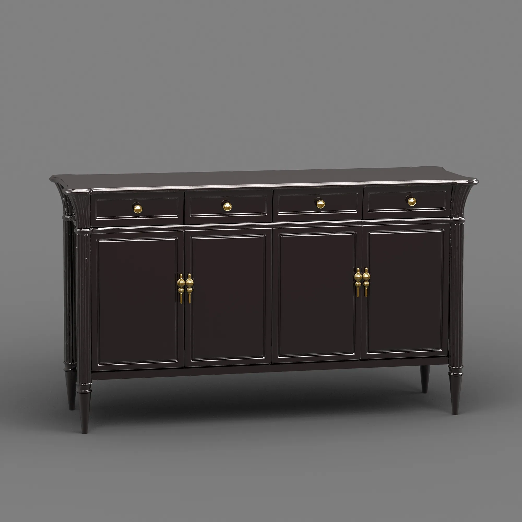 Sideboard 3D Model .c4d .max .obj .3ds .fbx .stl .blend 