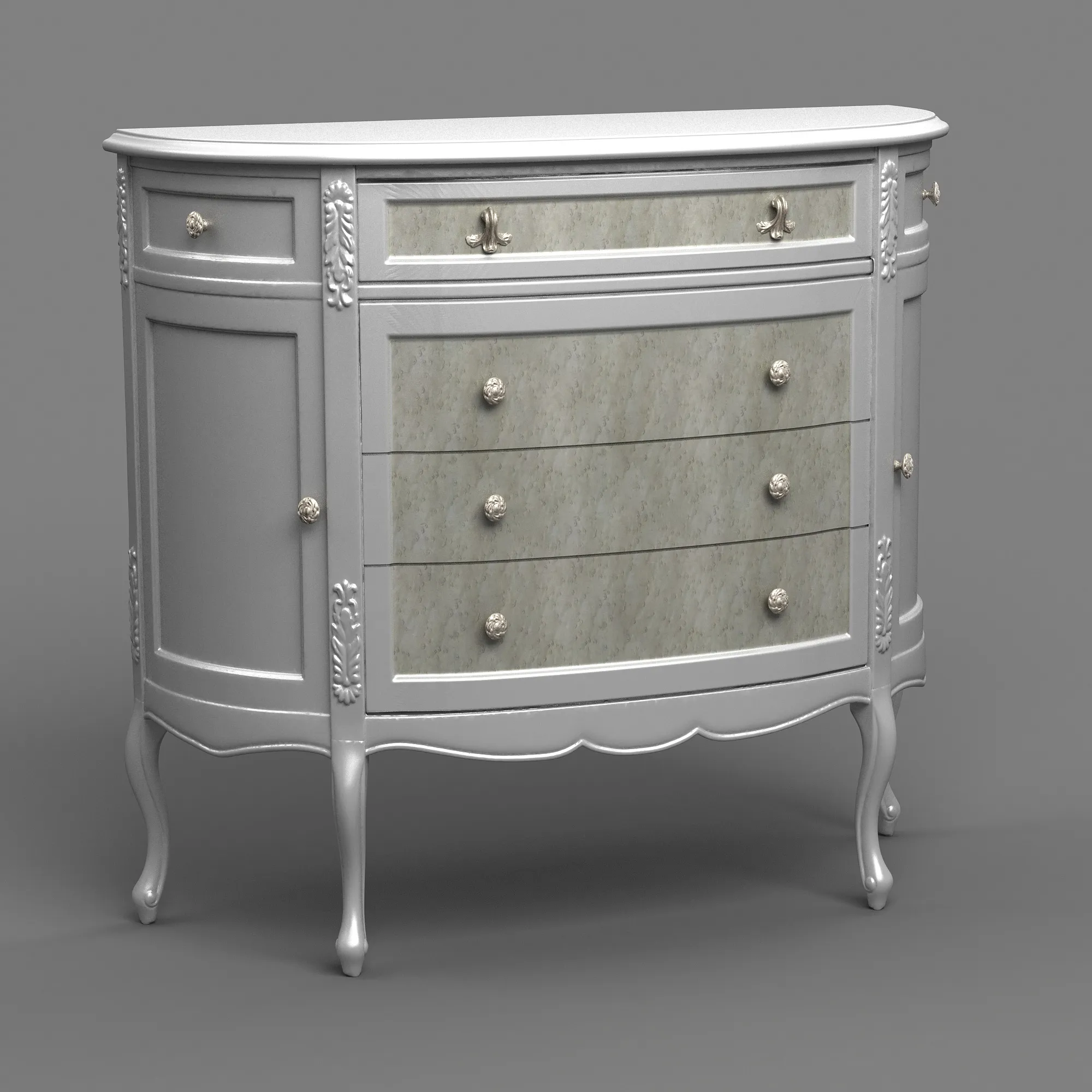 Chest of drawers 3D Model .c4d .max .obj .3ds .fbx .stl .blend 