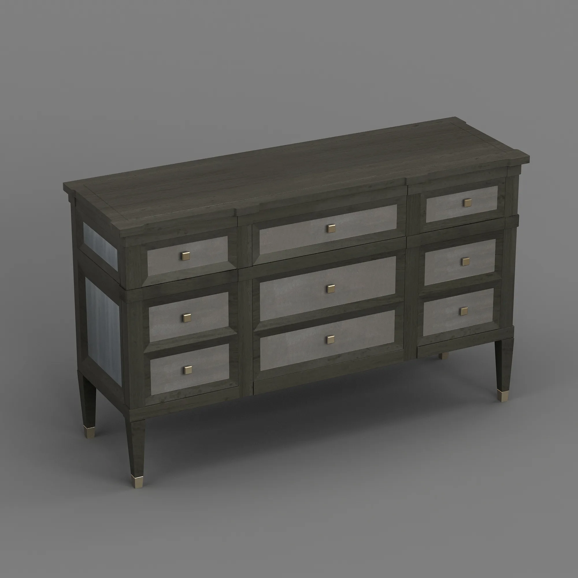 Chest of drawers 3D Model .c4d .max .obj .3ds .fbx .stl .blend 
