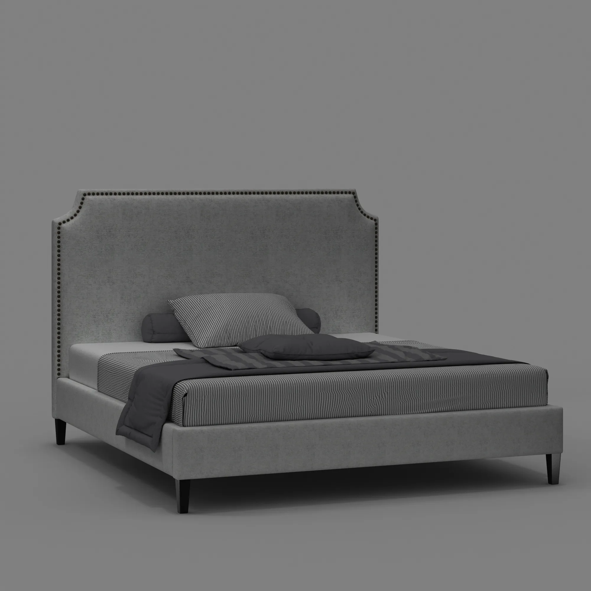 Bed 3D Model .c4d .max .obj .3ds .fbx .stl .blend 