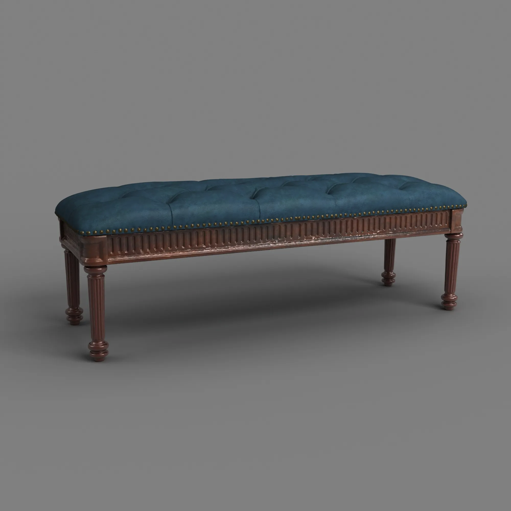 Footstool 3D Model .c4d .max .obj .3ds .fbx .stl .blend 