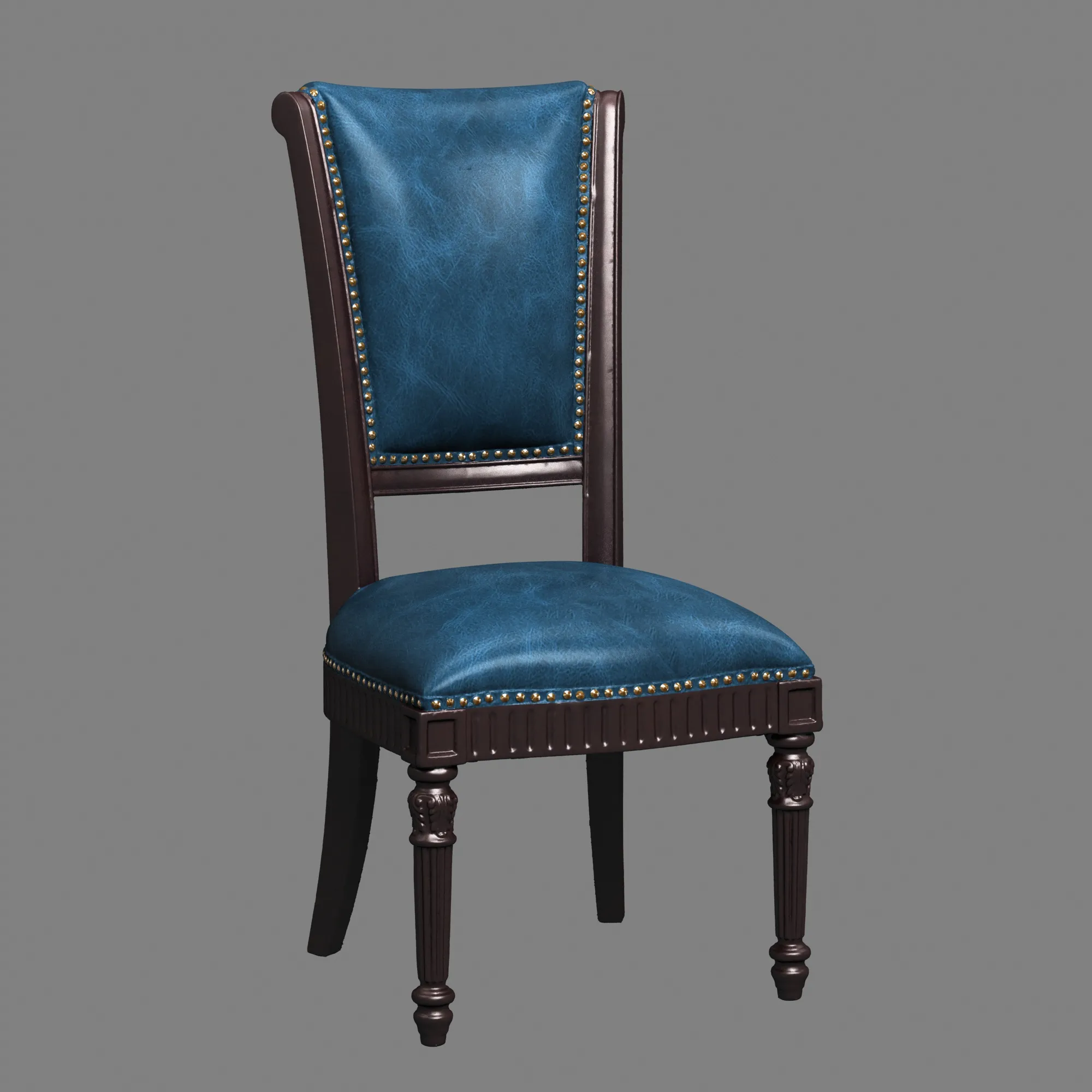 Dining Chair 3D Model .c4d .max .obj .3ds .fbx .stl .blend 