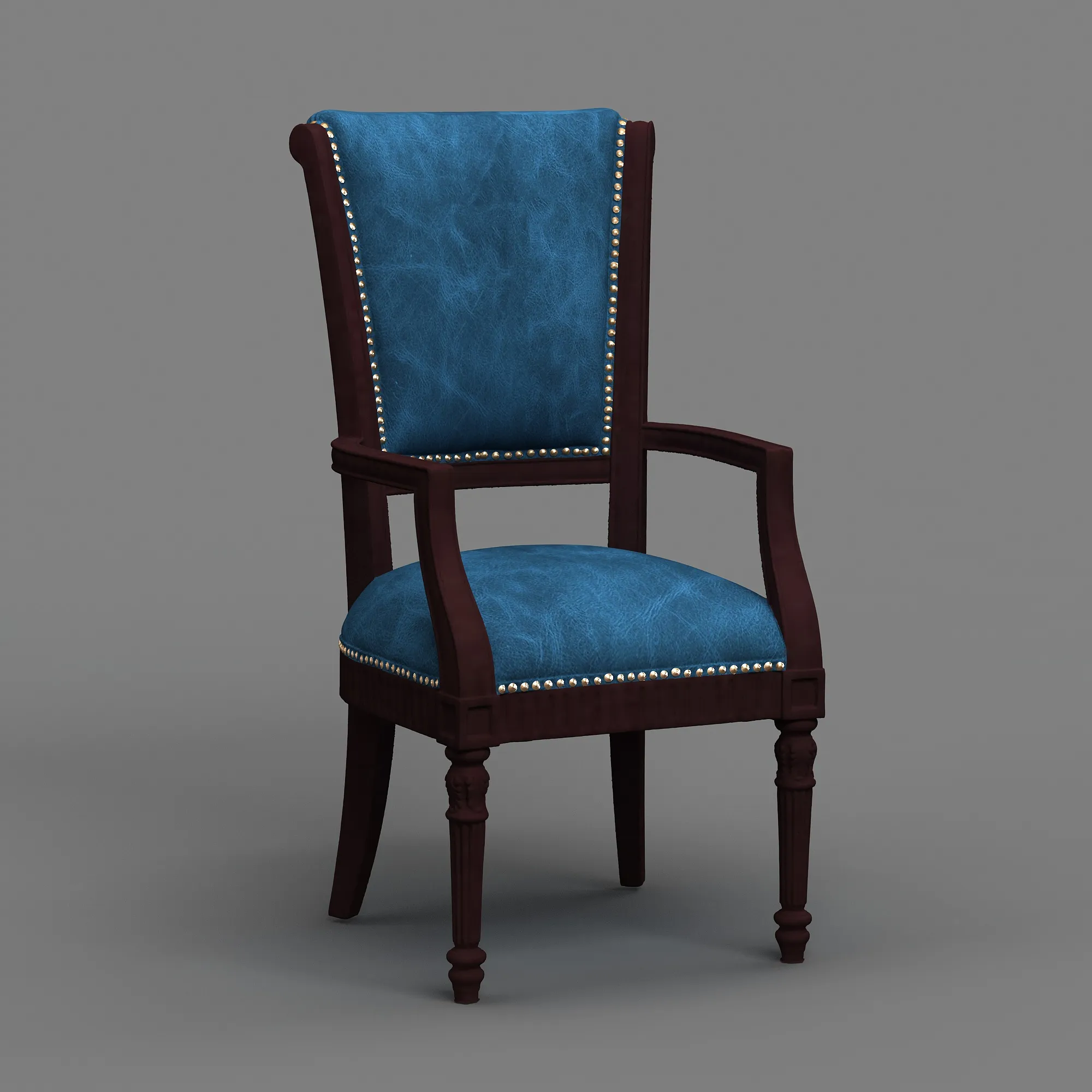Dining Chair 3D Model .c4d .max .obj .3ds .fbx .stl .blend 