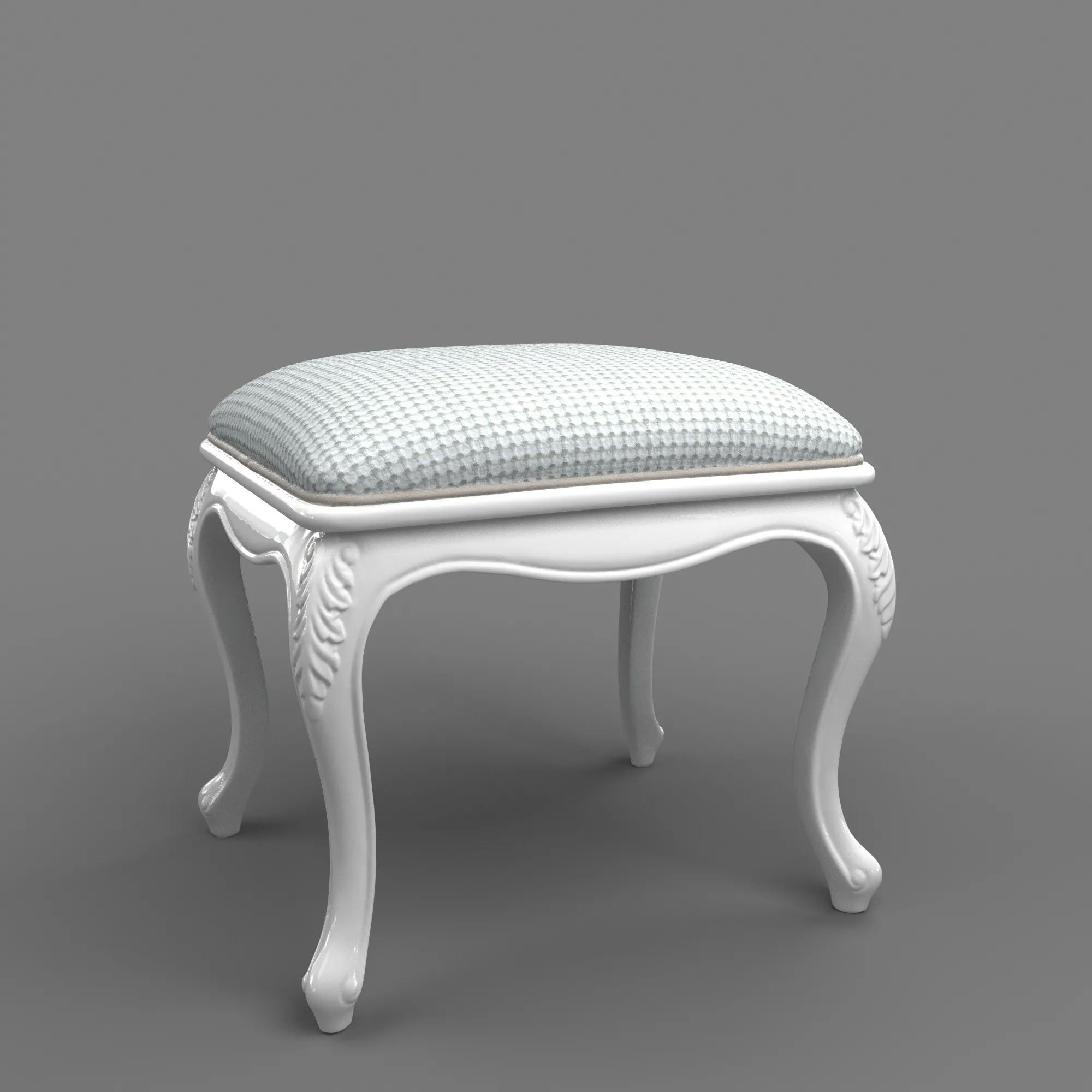 Dressing Stool 3D Model .c4d .max .obj .3ds .fbx .stl .blend 