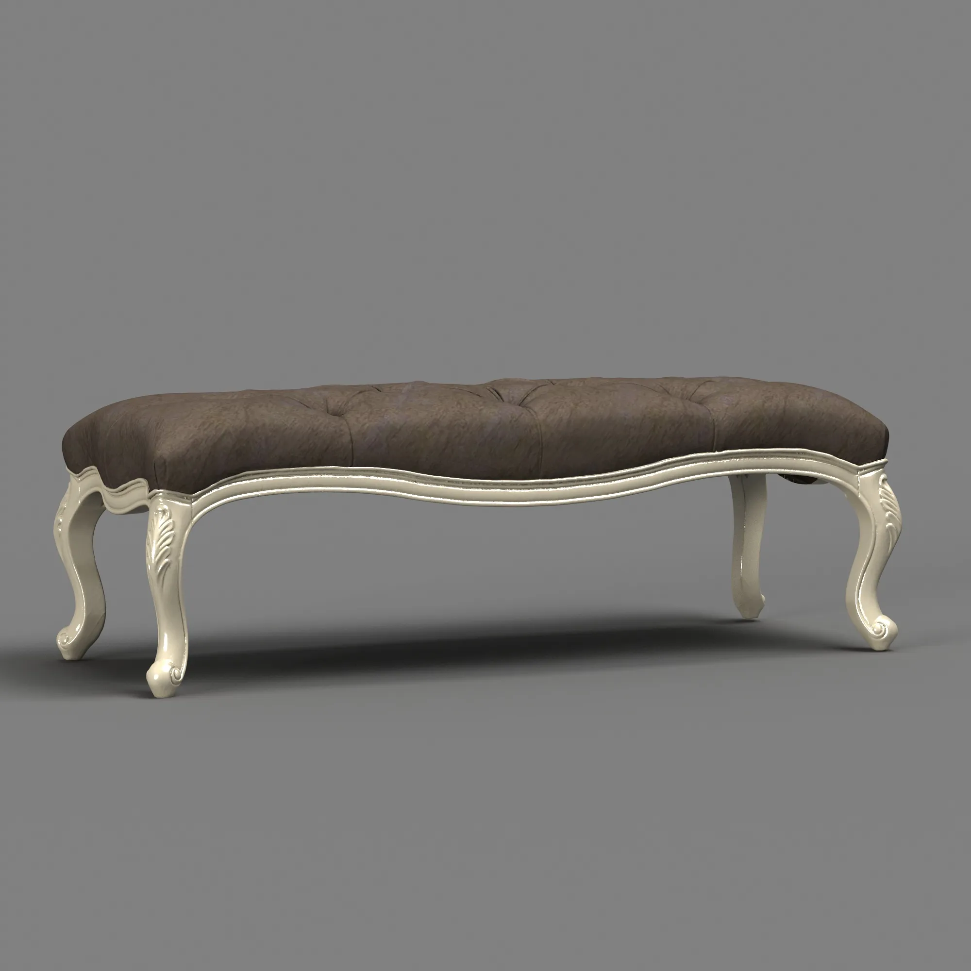 Footstool 3D Model .c4d .max .obj .3ds .fbx .stl .blend 