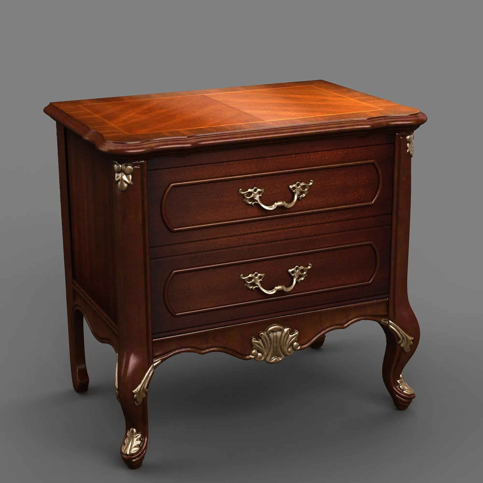Nightstand 3D Model .c4d .max .obj .3ds .fbx .stl .blend 