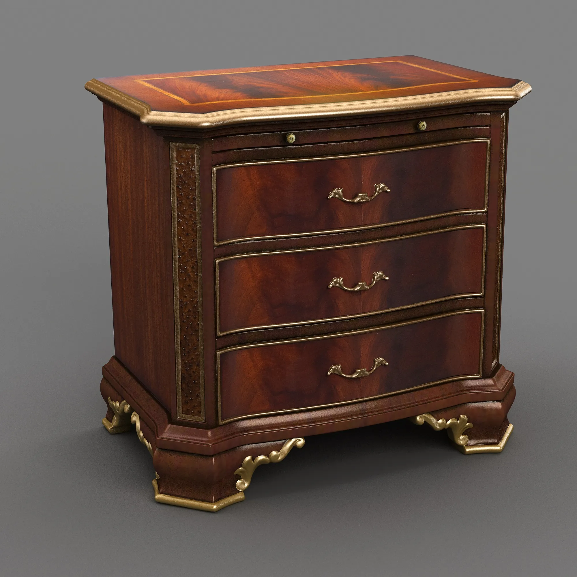 Nightstand 3D Model .c4d .max .obj .3ds .fbx .stl .blend 