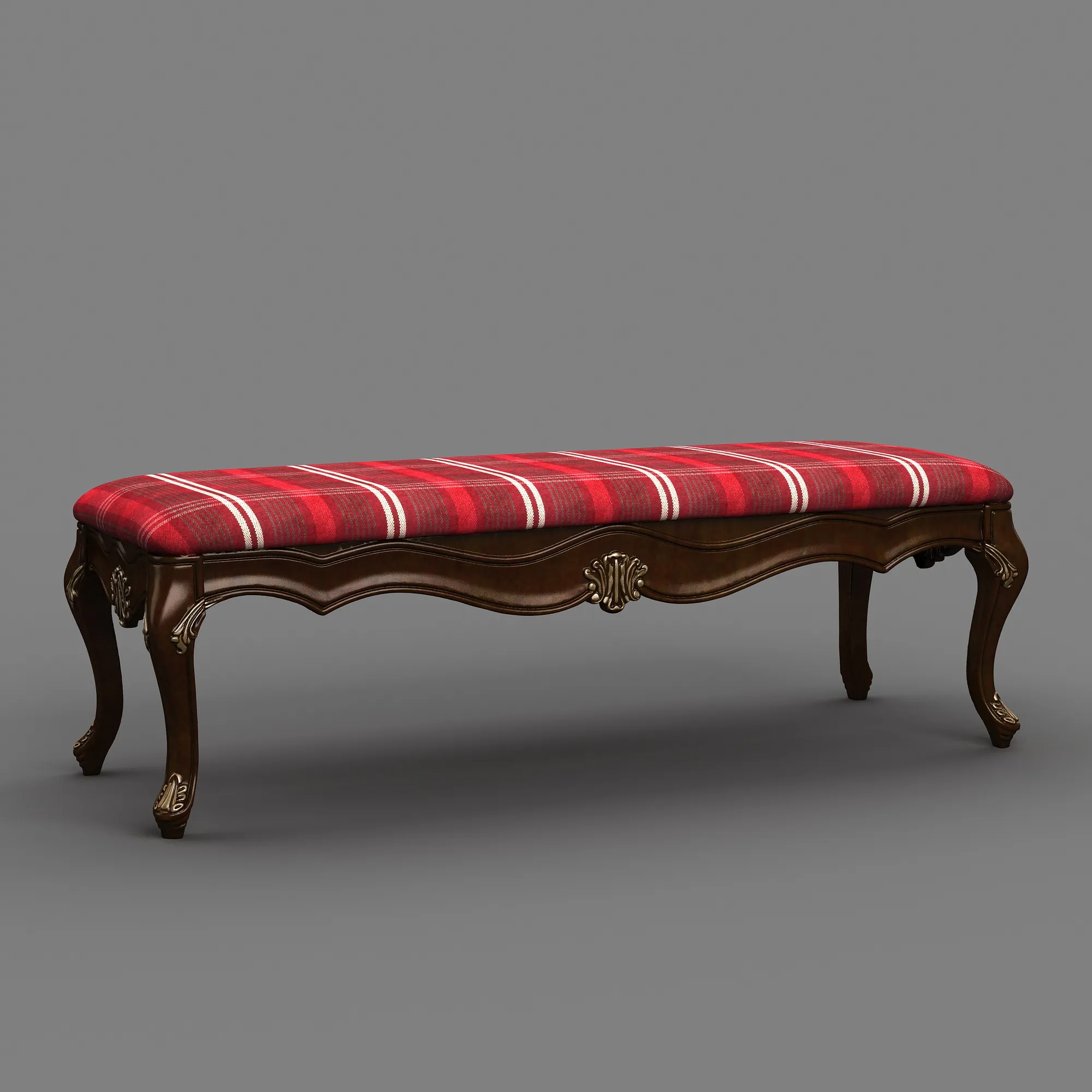 Footstool 3D Model .c4d .max .obj .3ds .fbx .stl .blend 