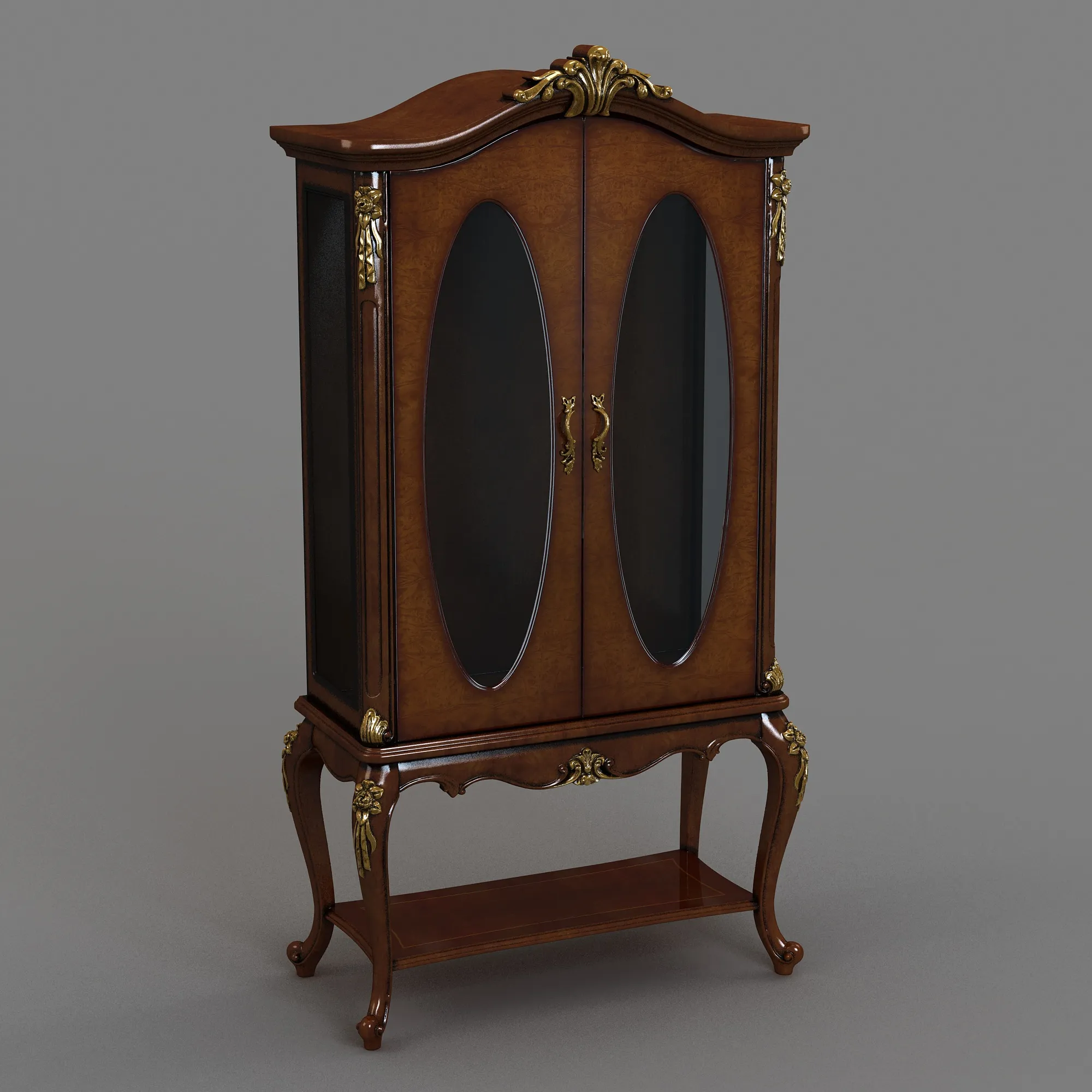 Wine cabinet 3D Model .c4d .max .obj .3ds .fbx .stl .blend 