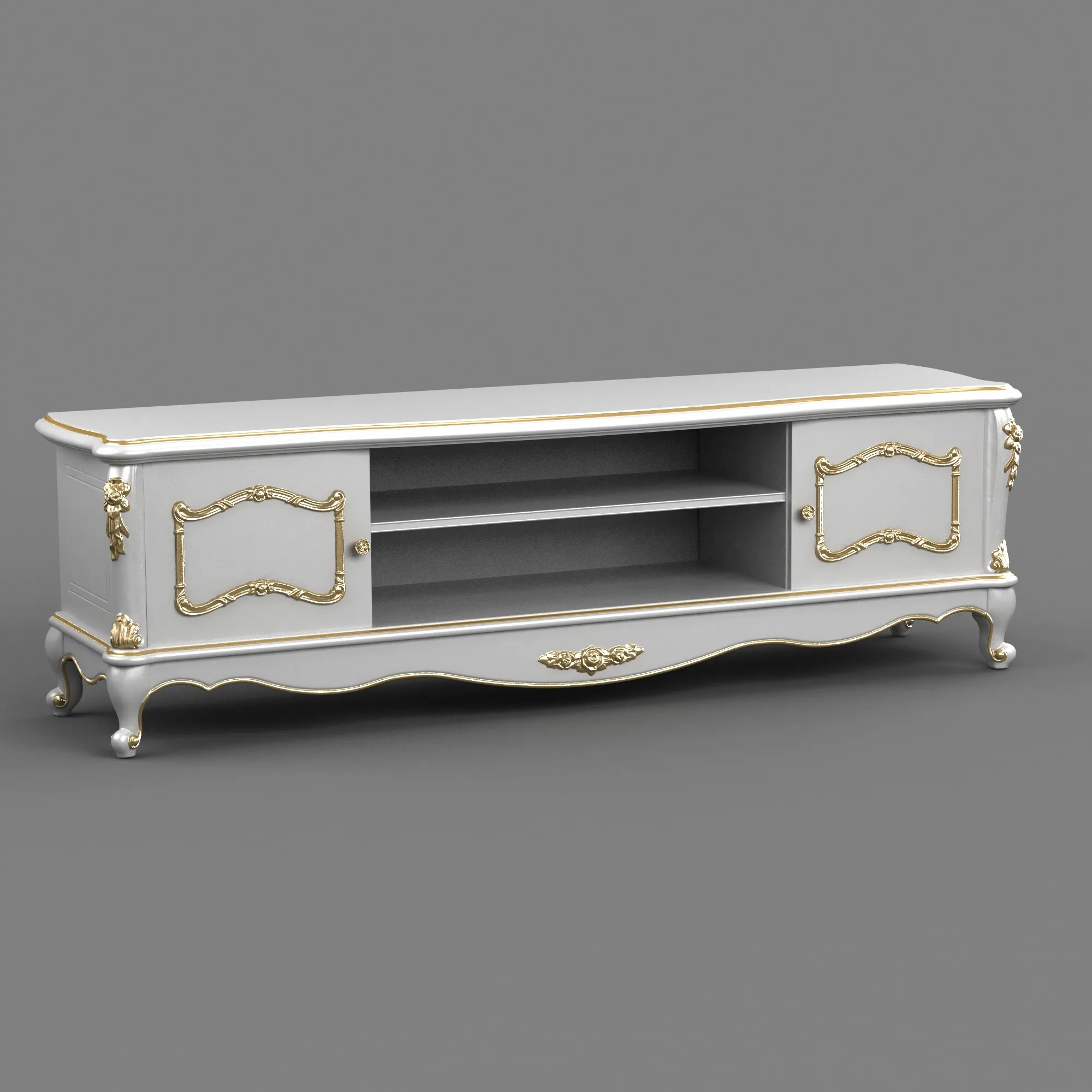 TV stand 3D Model .c4d .max .obj .3ds .fbx .stl .blend 