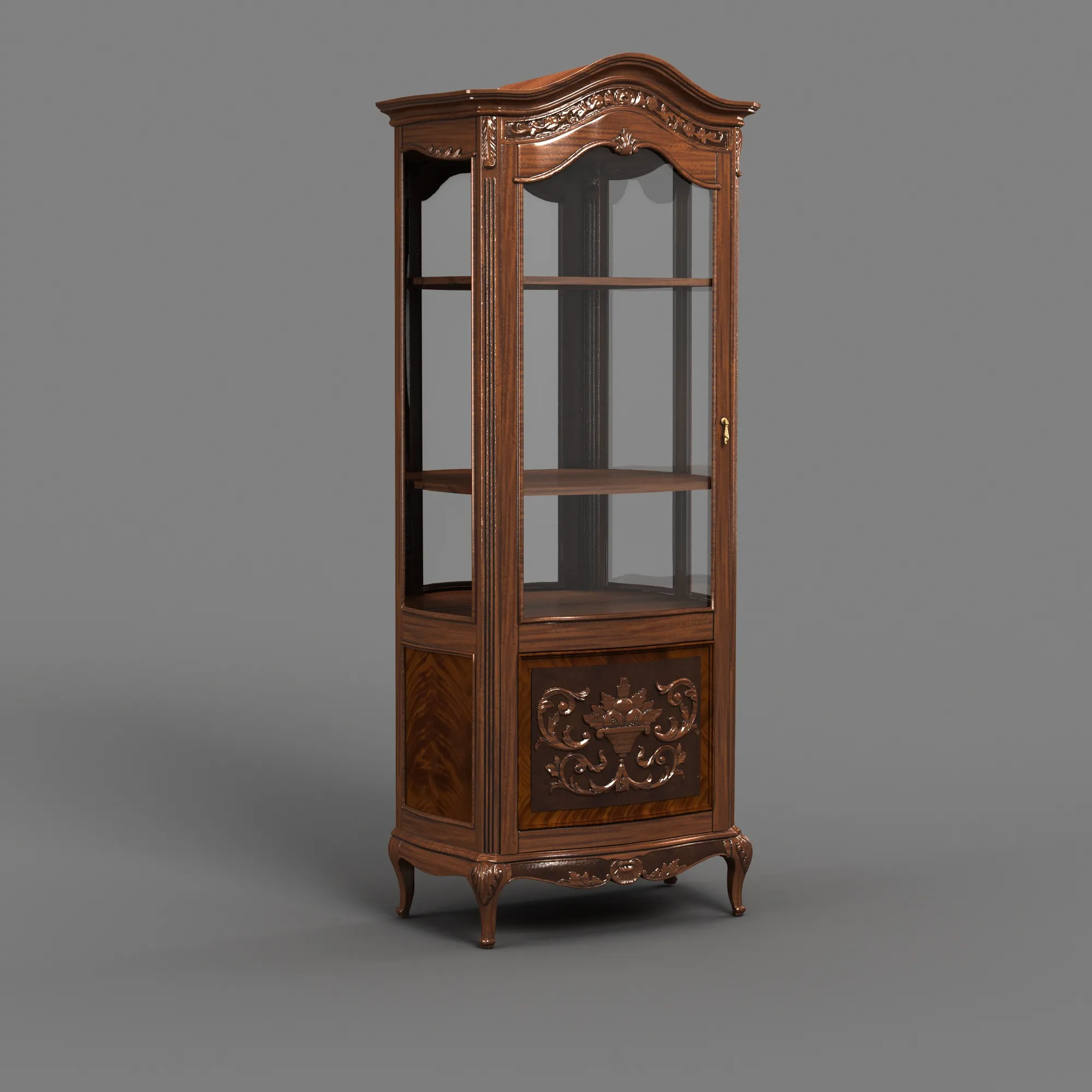Wine cabinet 3D Model .c4d .max .obj .3ds .fbx .stl .blend 