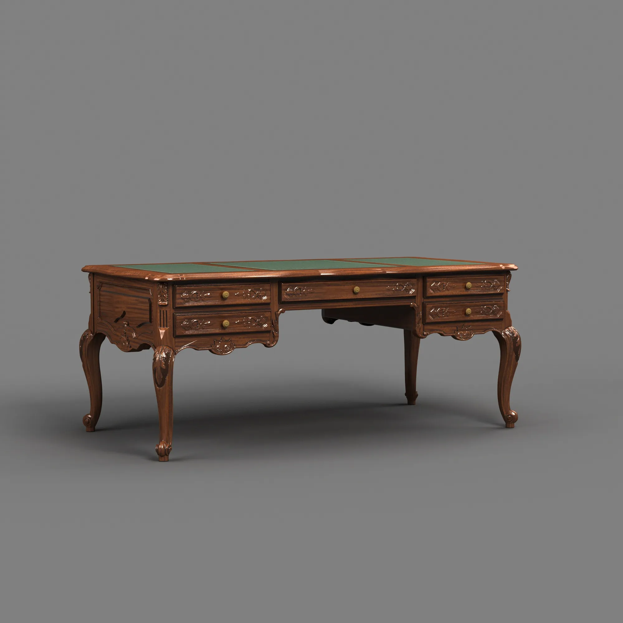 Writing desk 3D Model .c4d .max .obj .3ds .fbx .stl .blend 