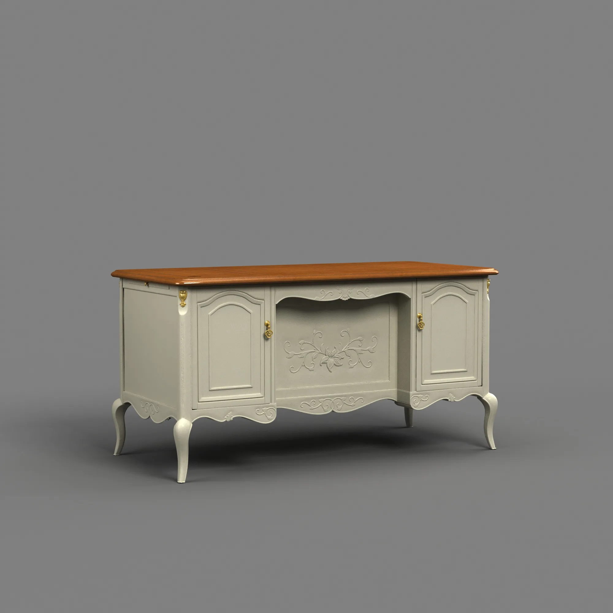Writing desk 3D Model .c4d .max .obj .3ds .fbx .stl .blend 