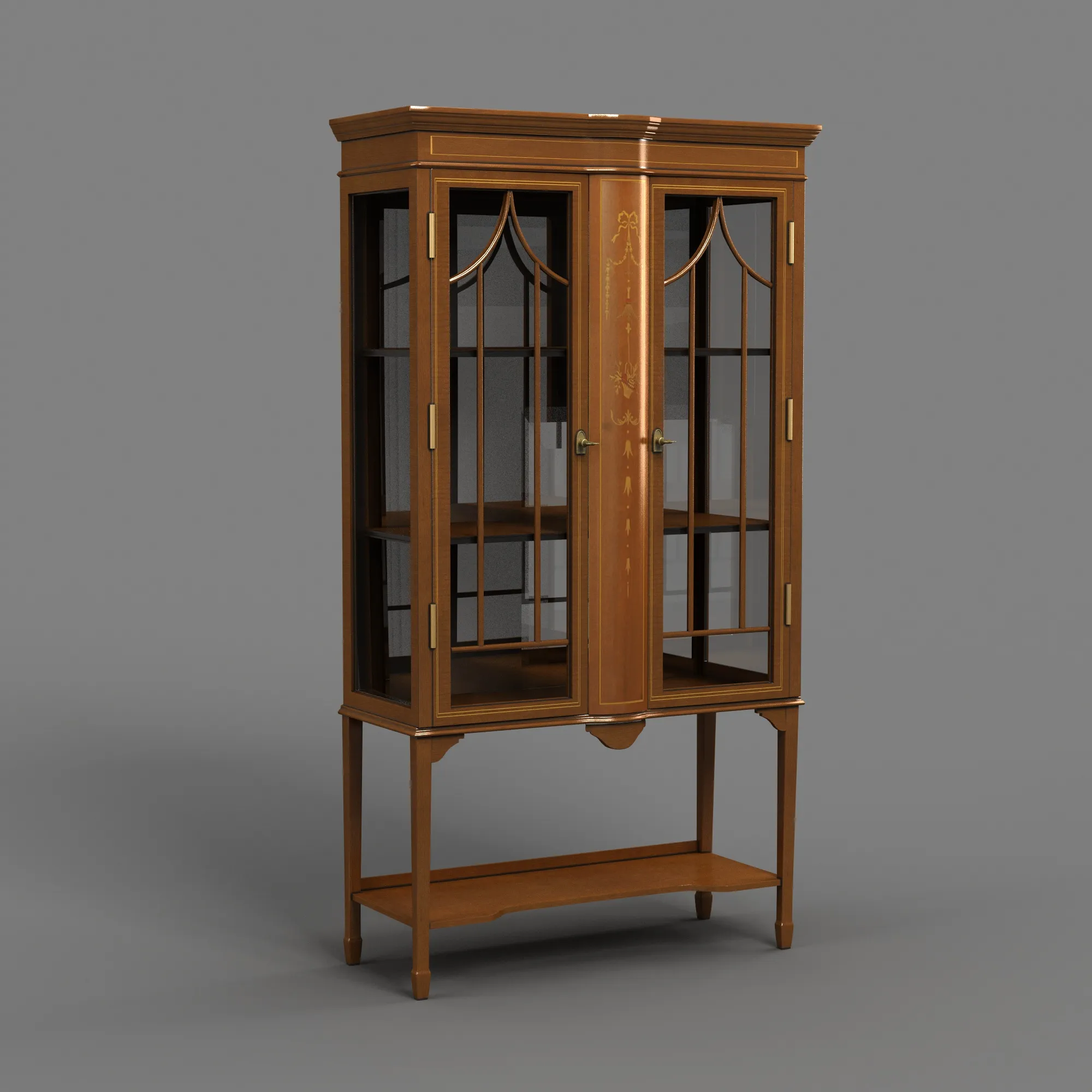 Display cabinet 3D Model .c4d .max .obj .3ds .fbx .stl .blend 