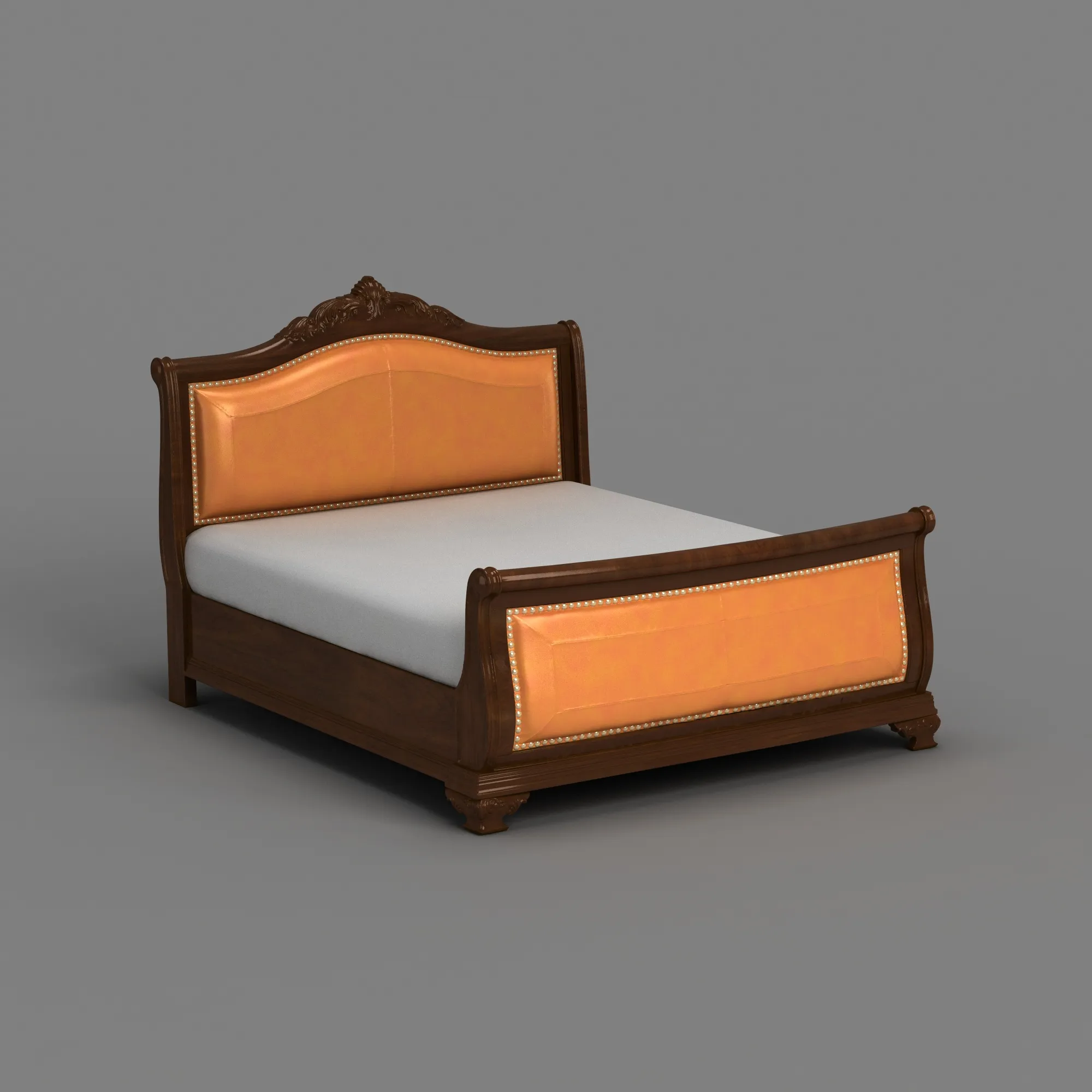 Bed 3D Model .c4d .max .obj .3ds .fbx .stl .blend 