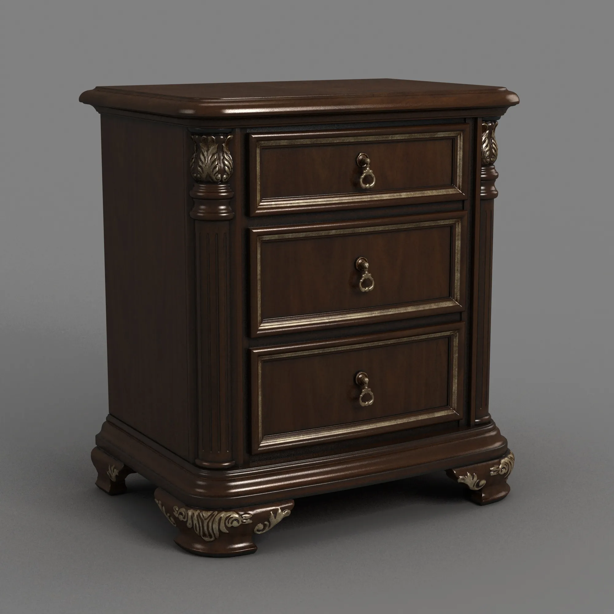 Nightstand 3D Model .c4d .max .obj .3ds .fbx .stl .blend 