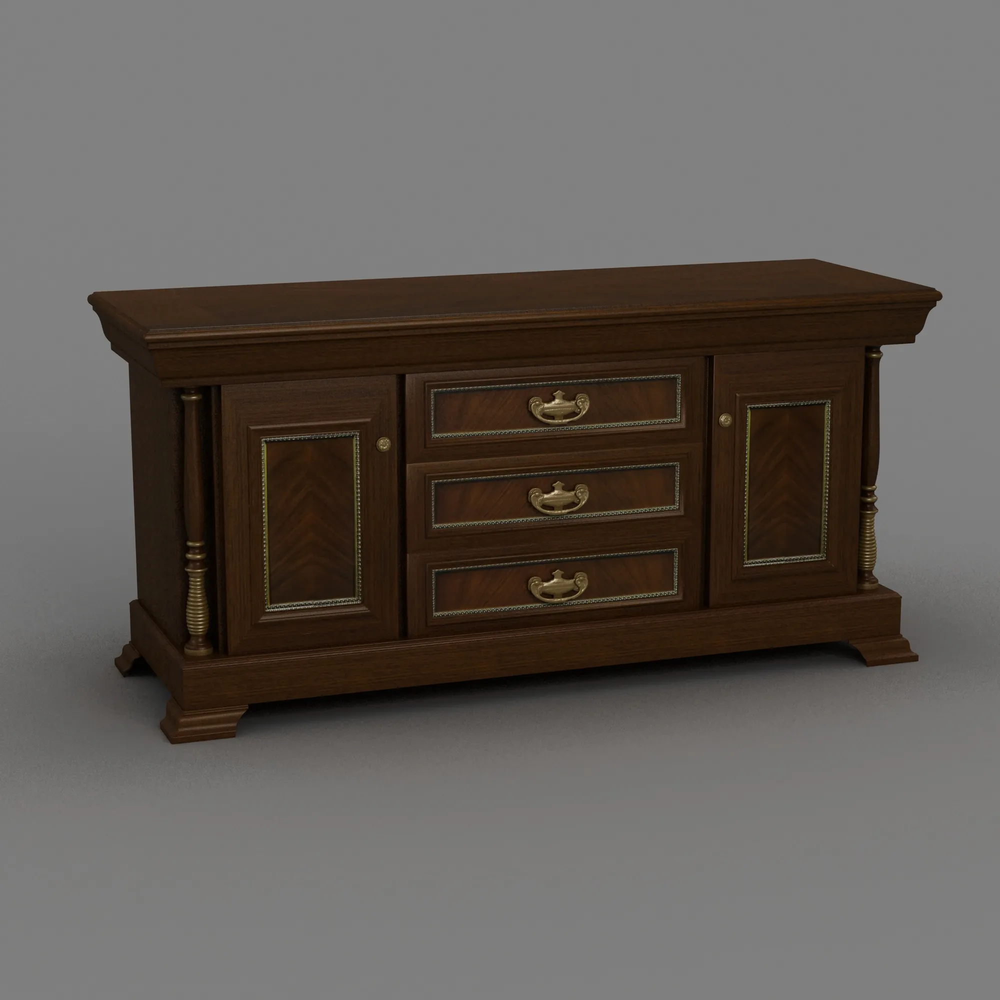 Base cabinet 3D Model .c4d .max .obj .3ds .fbx .stl .blend 