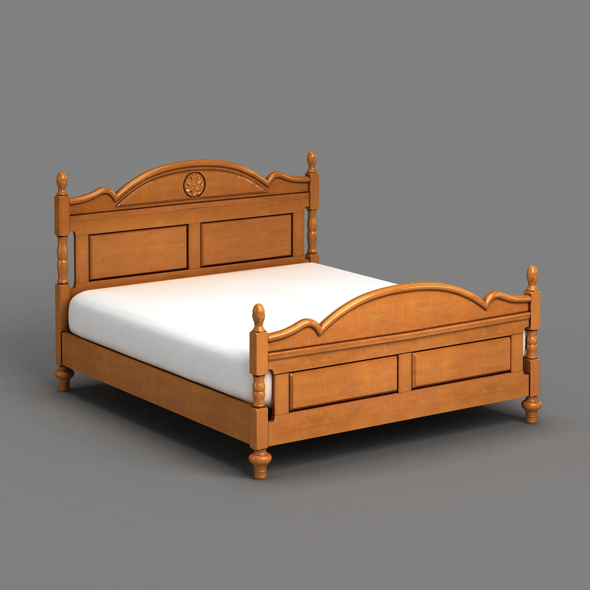 Bed 3D Model .c4d .max .obj .3ds .fbx .stl .blend 