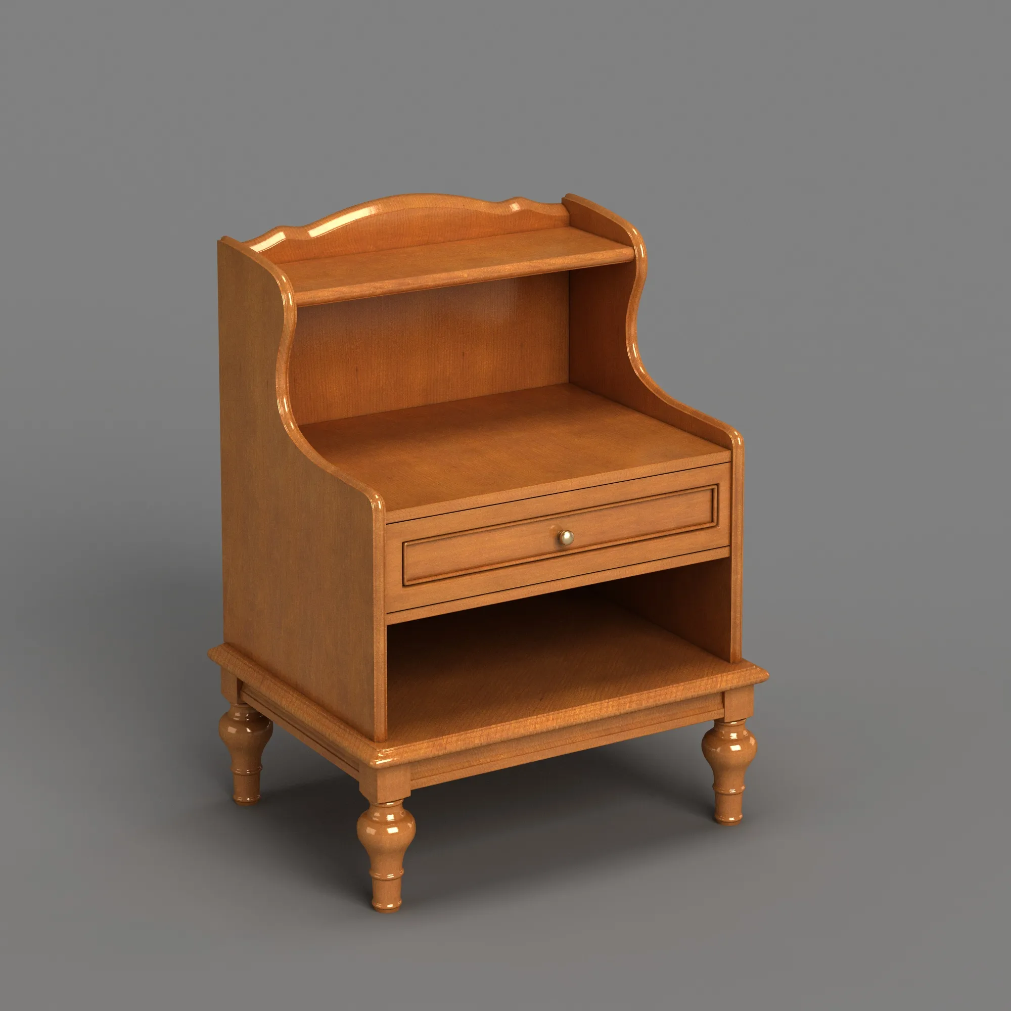 Nightstand 3D Model .c4d .max .obj .3ds .fbx .stl .blend 