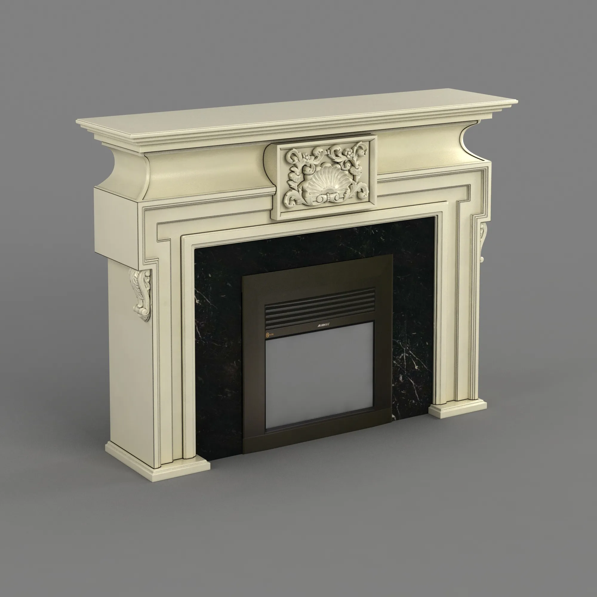 Fireplace 3D Model .c4d .max .obj .3ds .fbx .stl .blend 