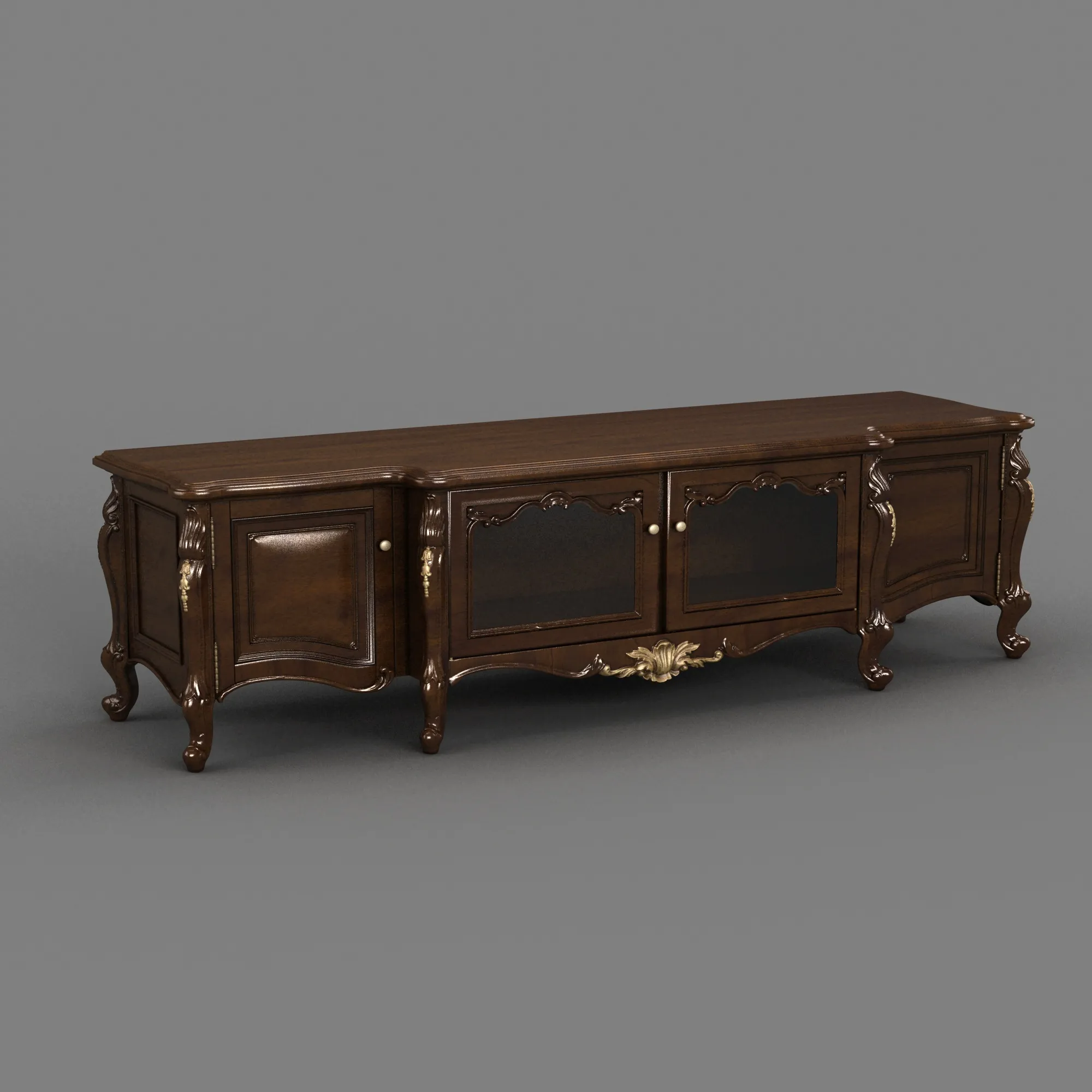 TV stand 3D Model .c4d .max .obj .3ds .fbx .stl .blend 