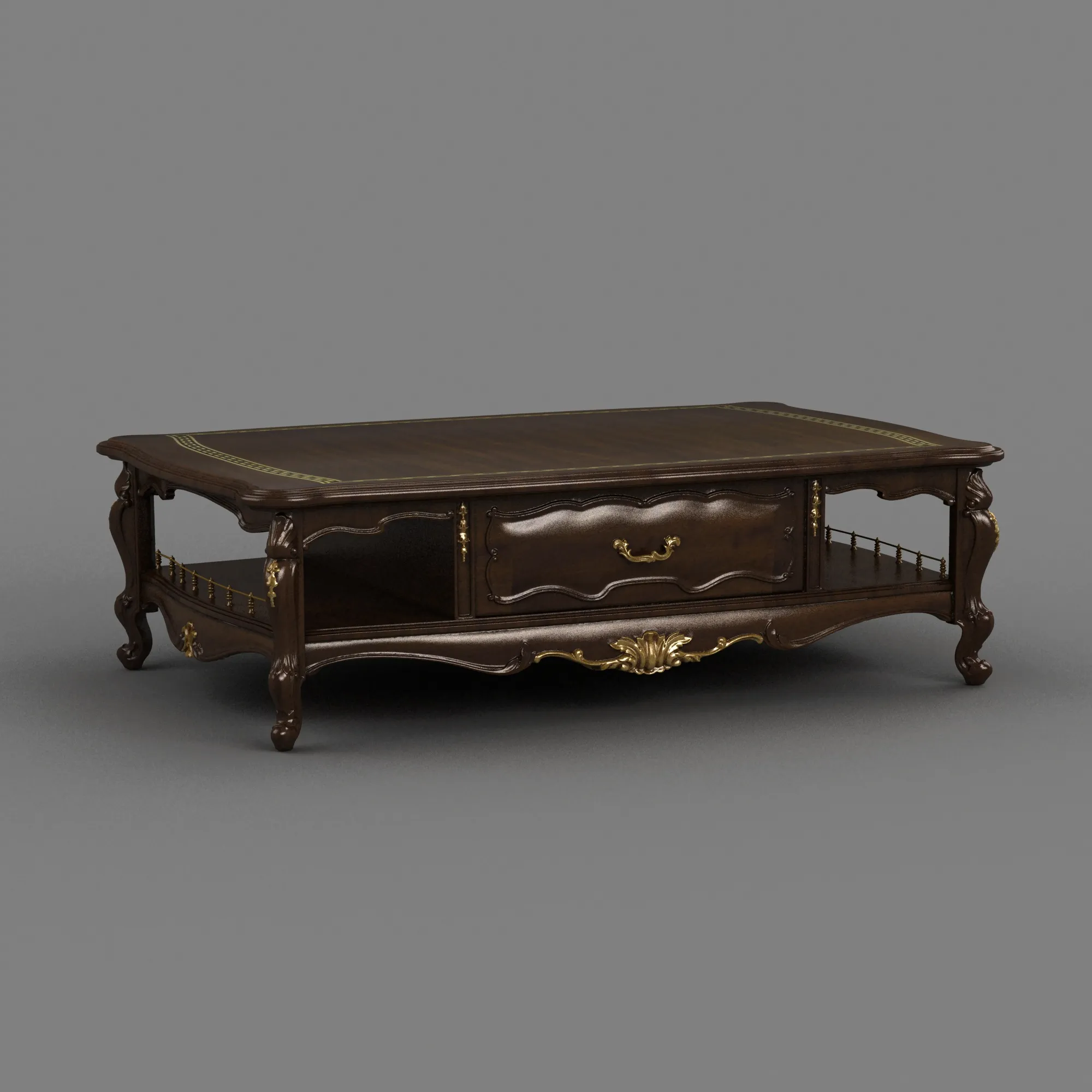 Coffee table 3D Model .c4d .max .obj .3ds .fbx .stl .blend 