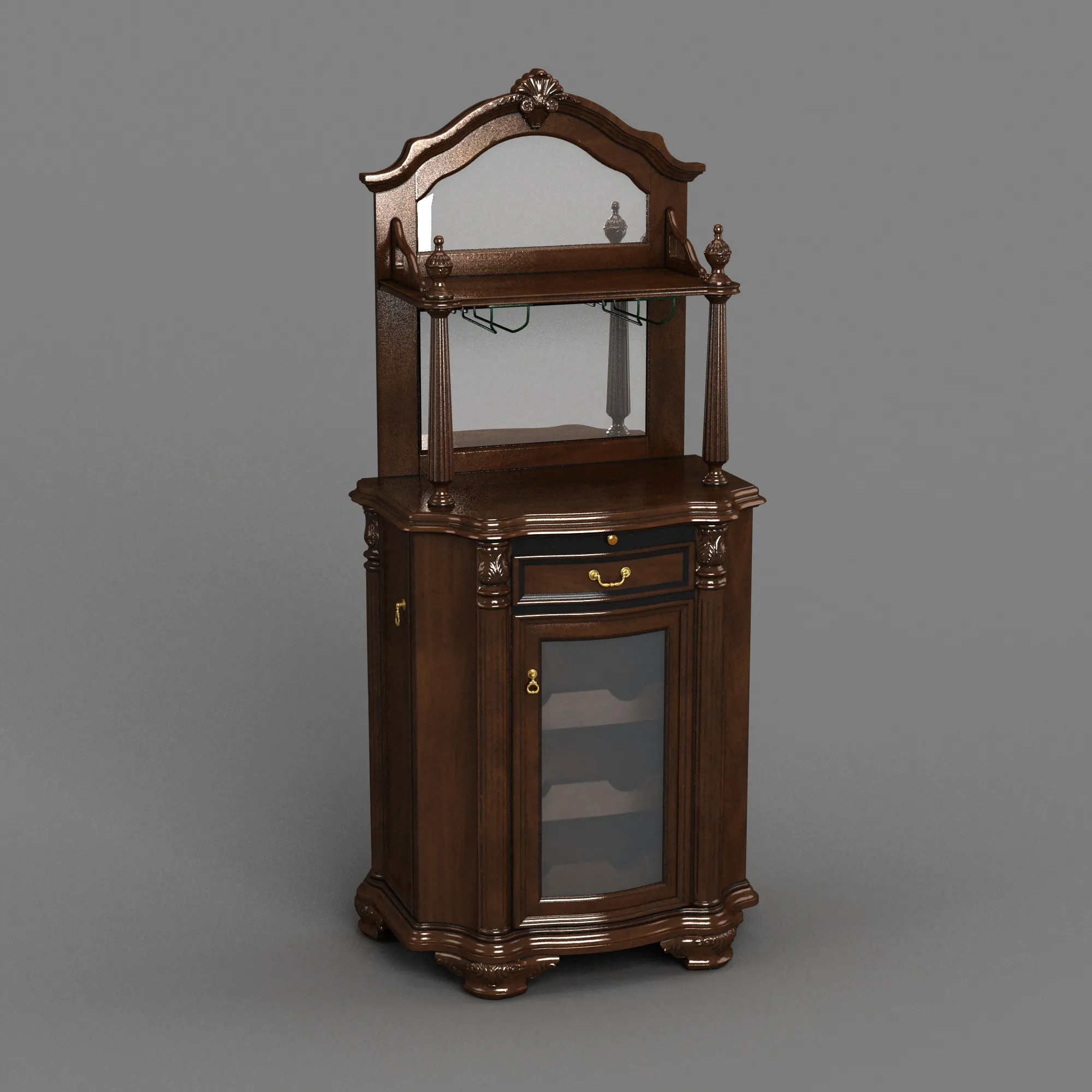 Bar counter 3D Model .c4d .max .obj .3ds .fbx .stl .blend 