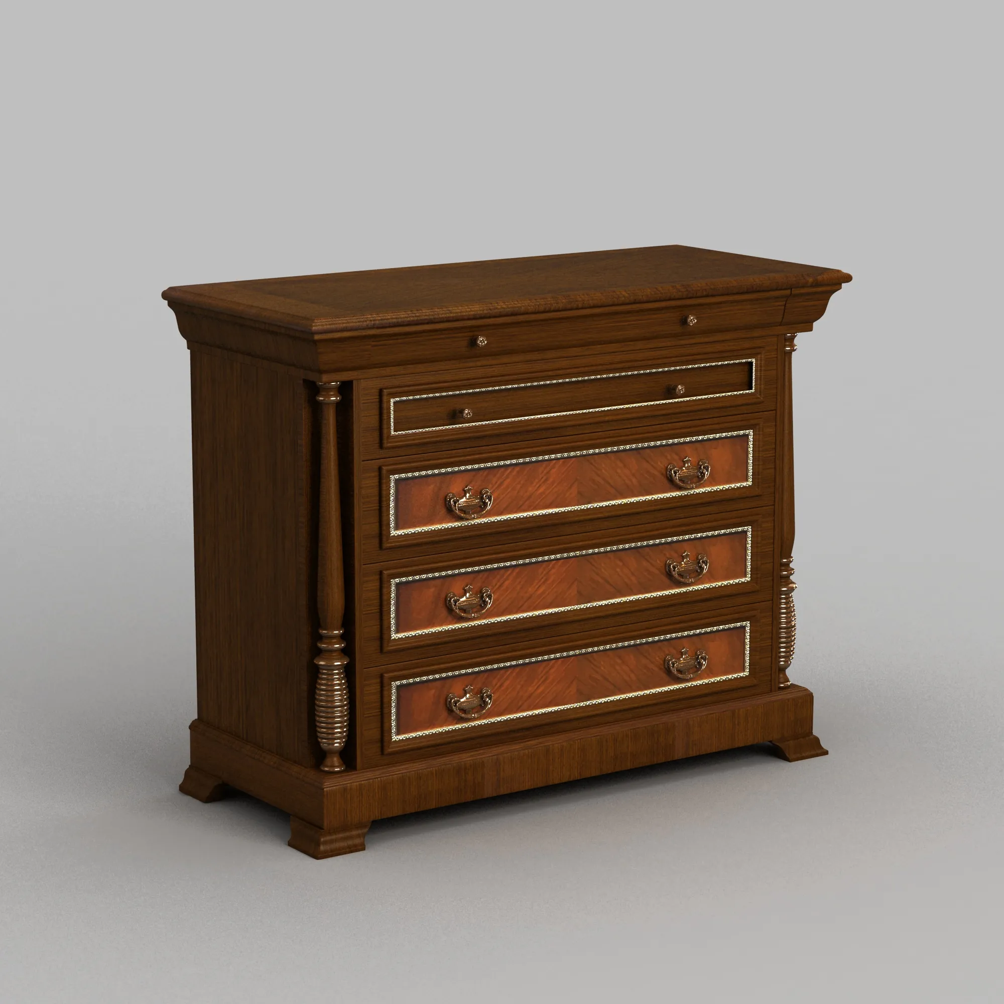 Dressing table 3D Model .c4d .max .obj .3ds .fbx .stl .blend 
