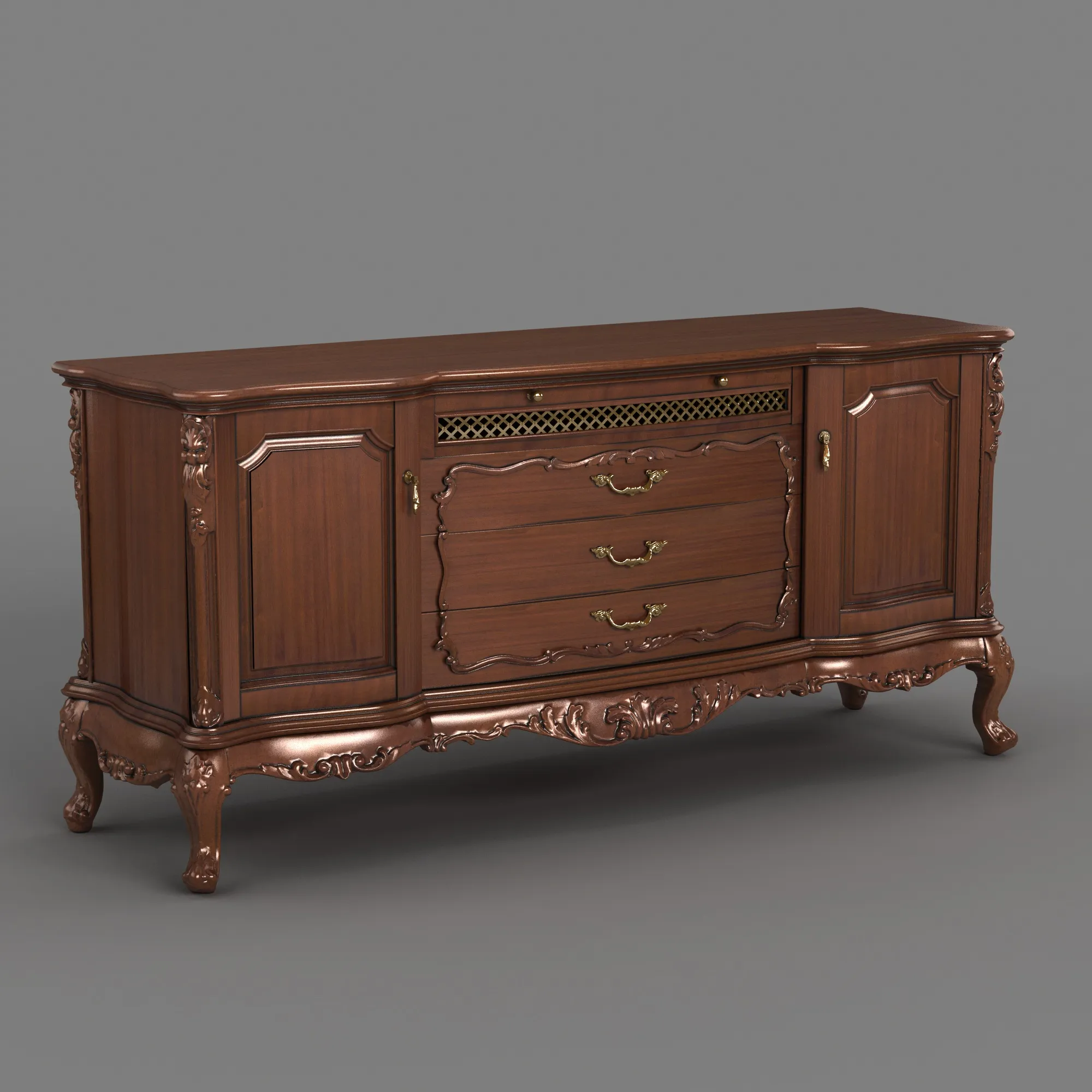 Base cabinet 3D Model .c4d .max .obj .3ds .fbx .stl .blend 