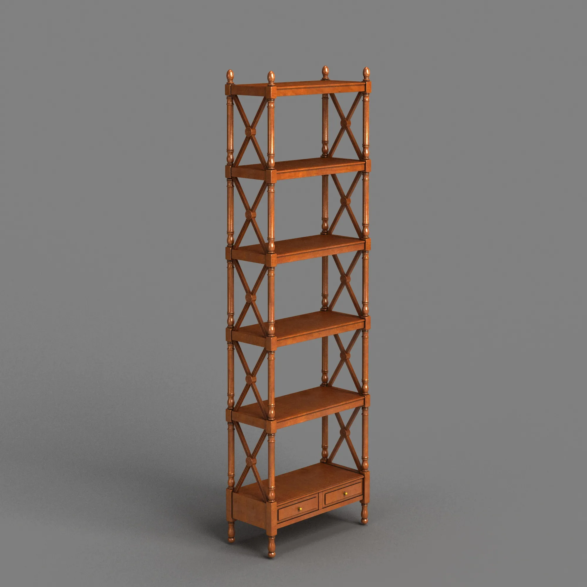 Bookshelf 3D Model .c4d .max .obj .3ds .fbx .stl .blend 