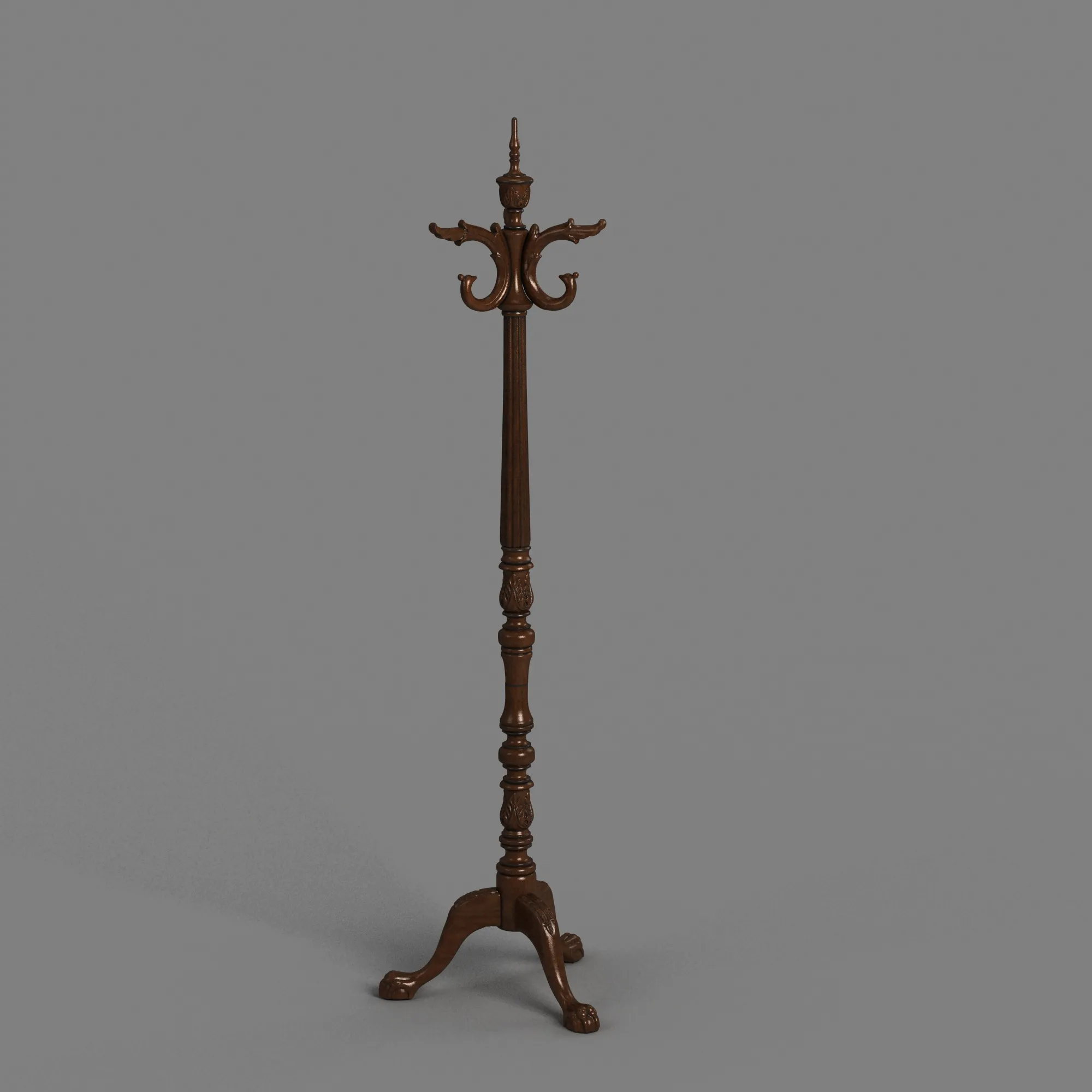 Coat rack 3D Model .c4d .max .obj .3ds .fbx .stl .blend 
