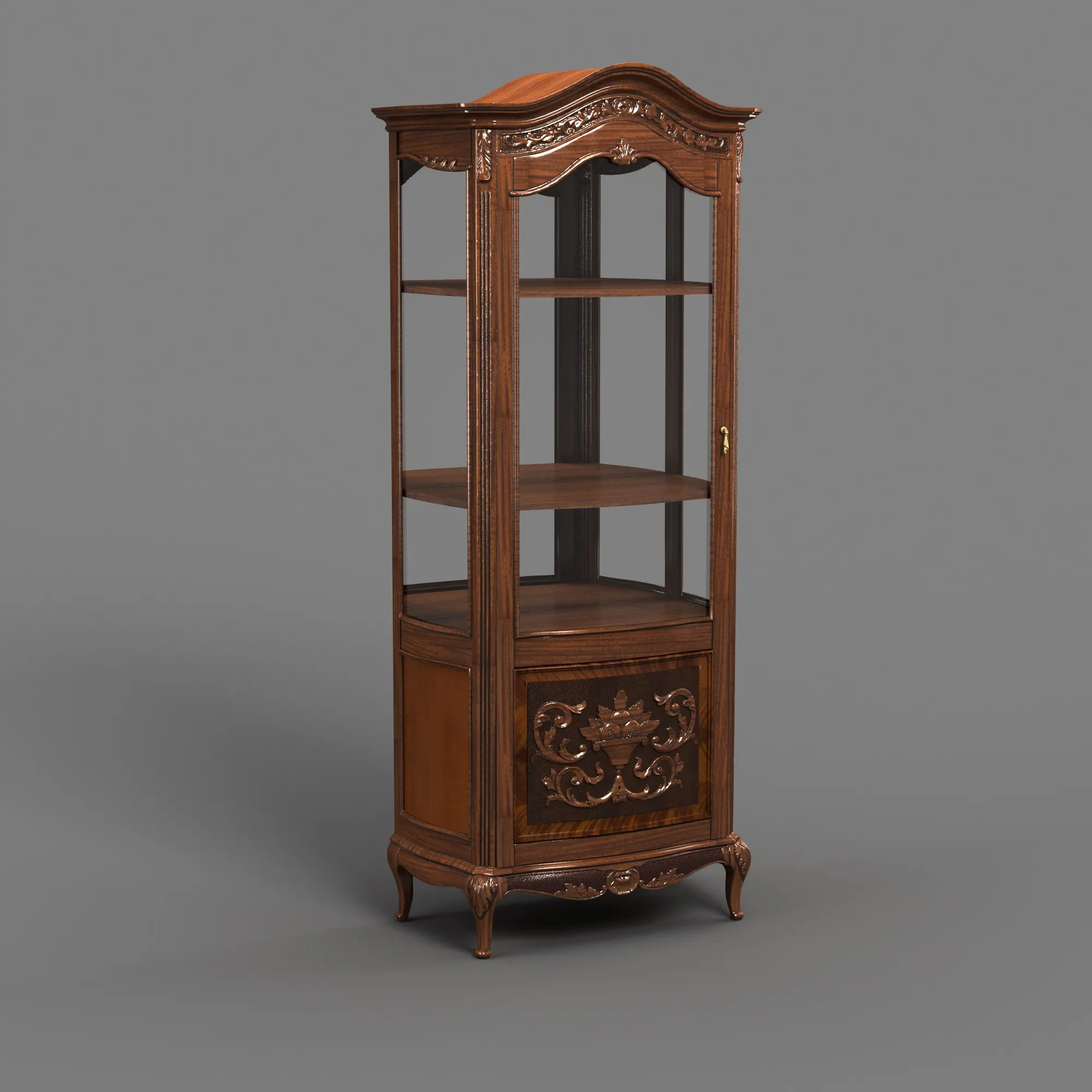 Wine cabinet 3D Model .c4d .max .obj .3ds .fbx .stl .blend 