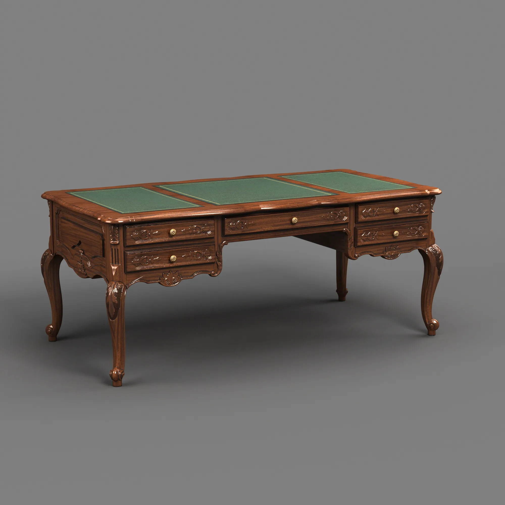 Writing desk 3D Model .c4d .max .obj .3ds .fbx .stl .blend