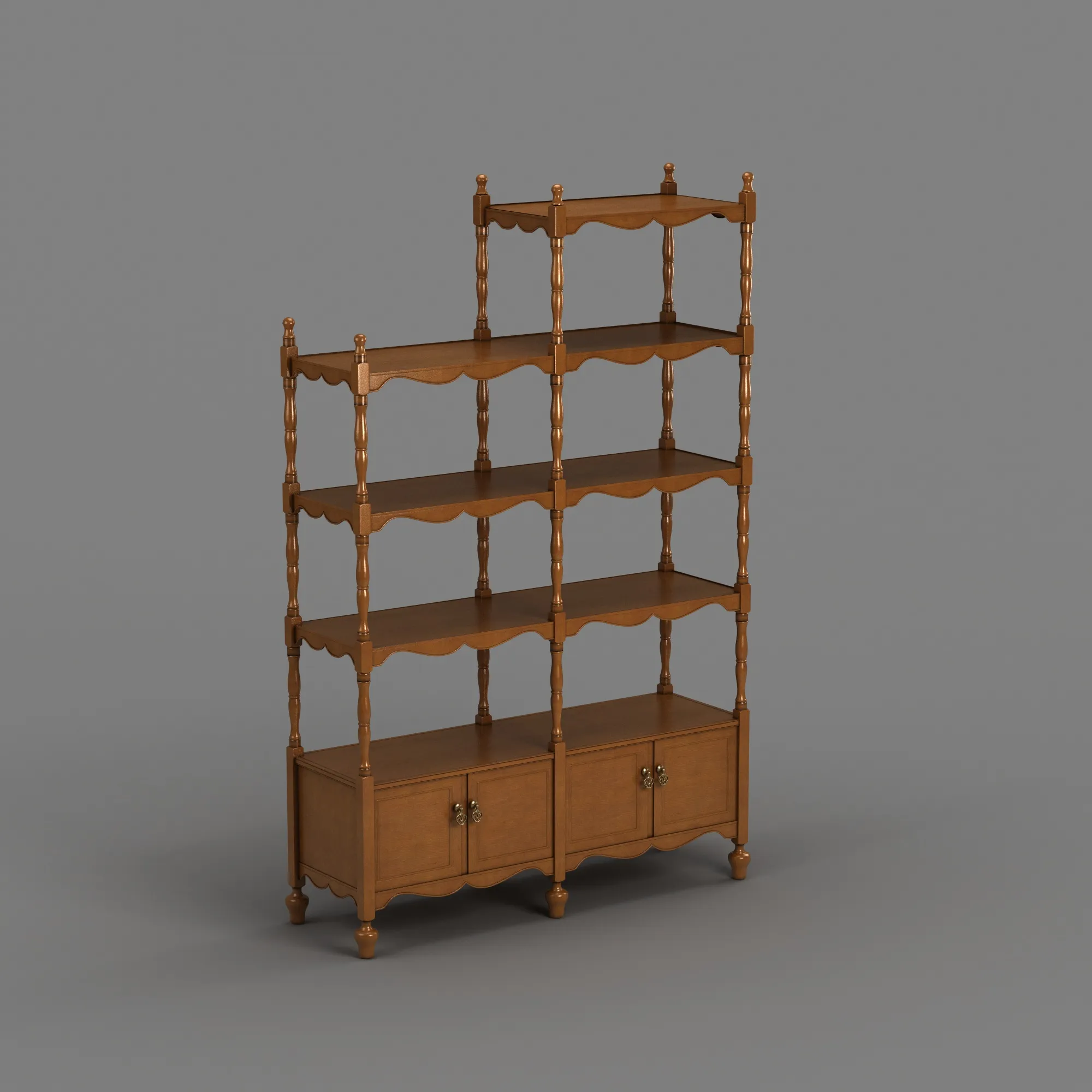Bookshelf 3D Model .c4d .max .obj .3ds .fbx .stl .blend 