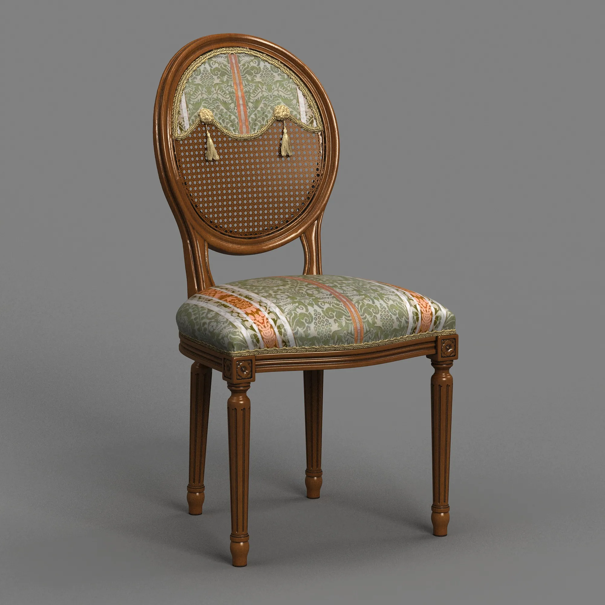 Rattan chair 3D Model .c4d .max .obj .3ds .fbx .stl .blend 
