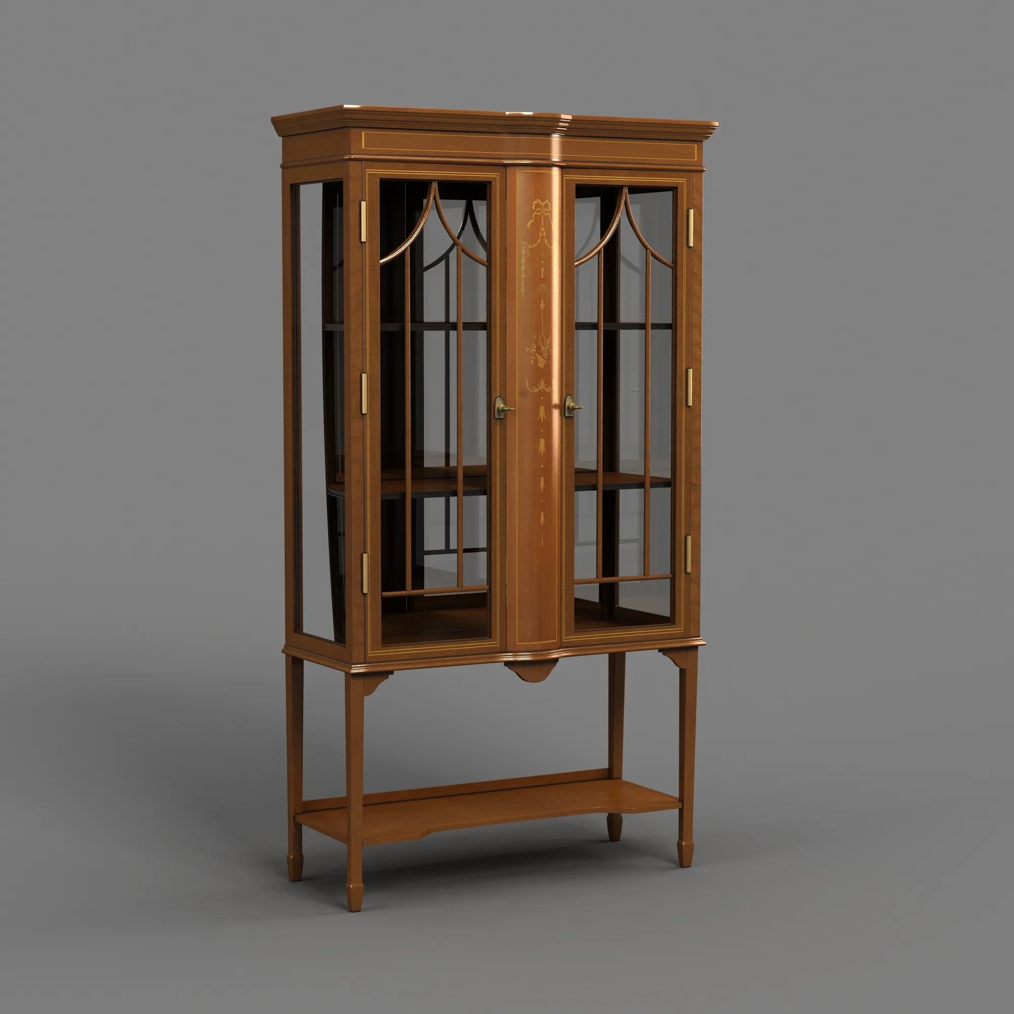 Display cabinet 3D Model .c4d .max .obj .3ds .fbx .stl .blend 