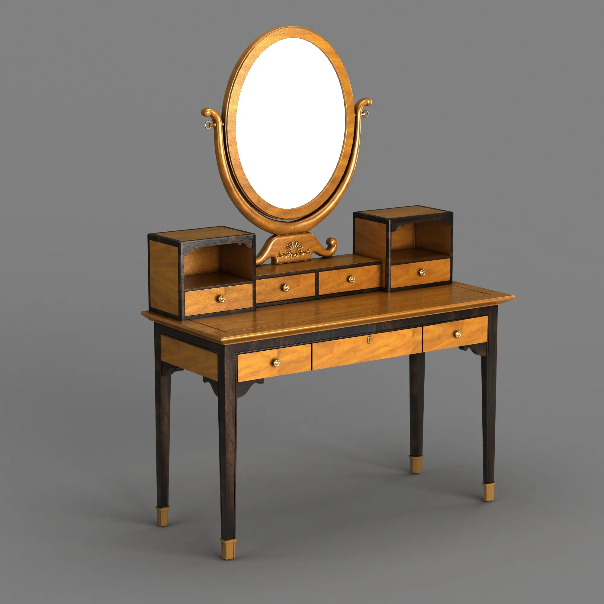 Dressing table 3D Model .c4d .max .obj .3ds .fbx .stl .blend 