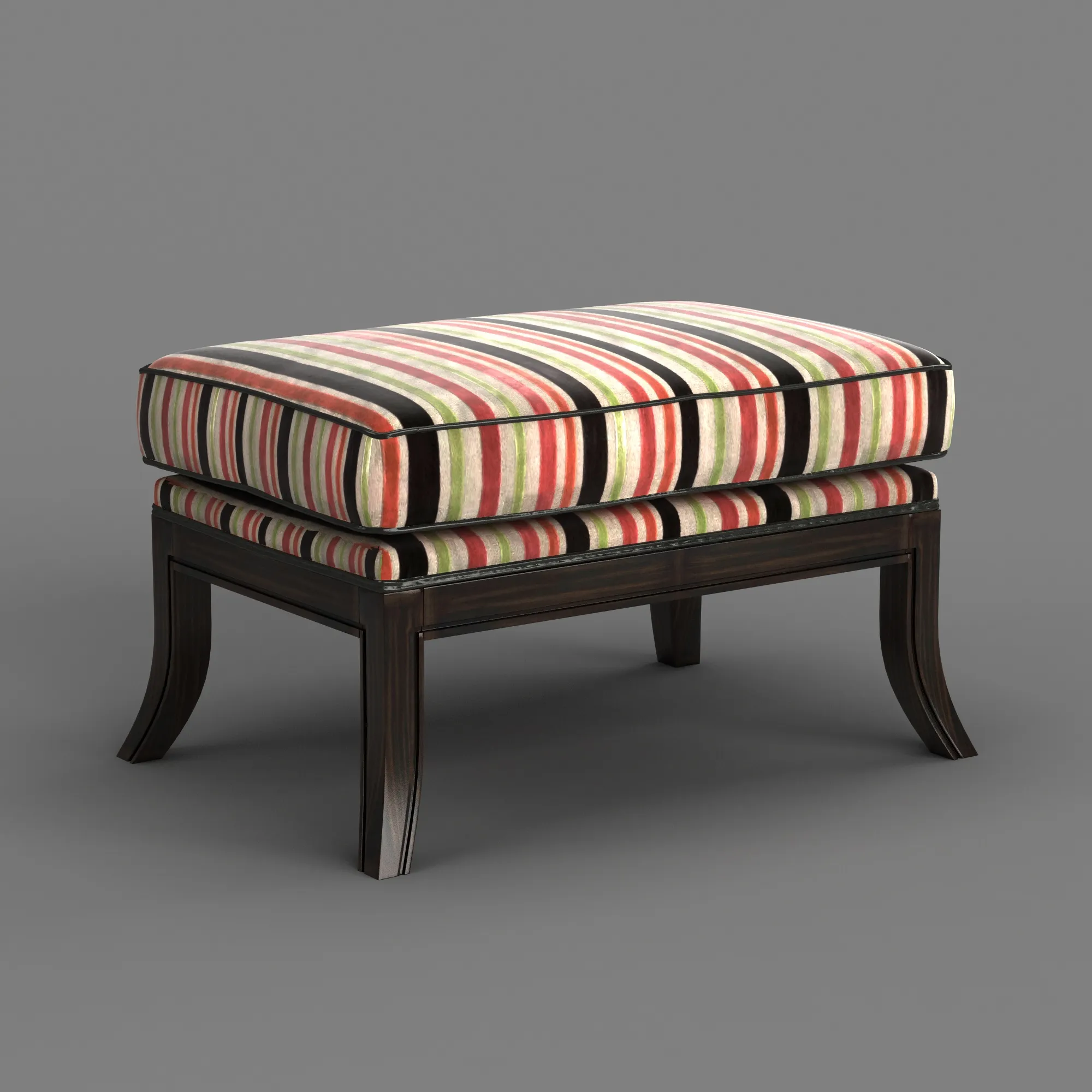 Footstool 3D Model .c4d .max .obj .3ds .fbx .stl .blend 