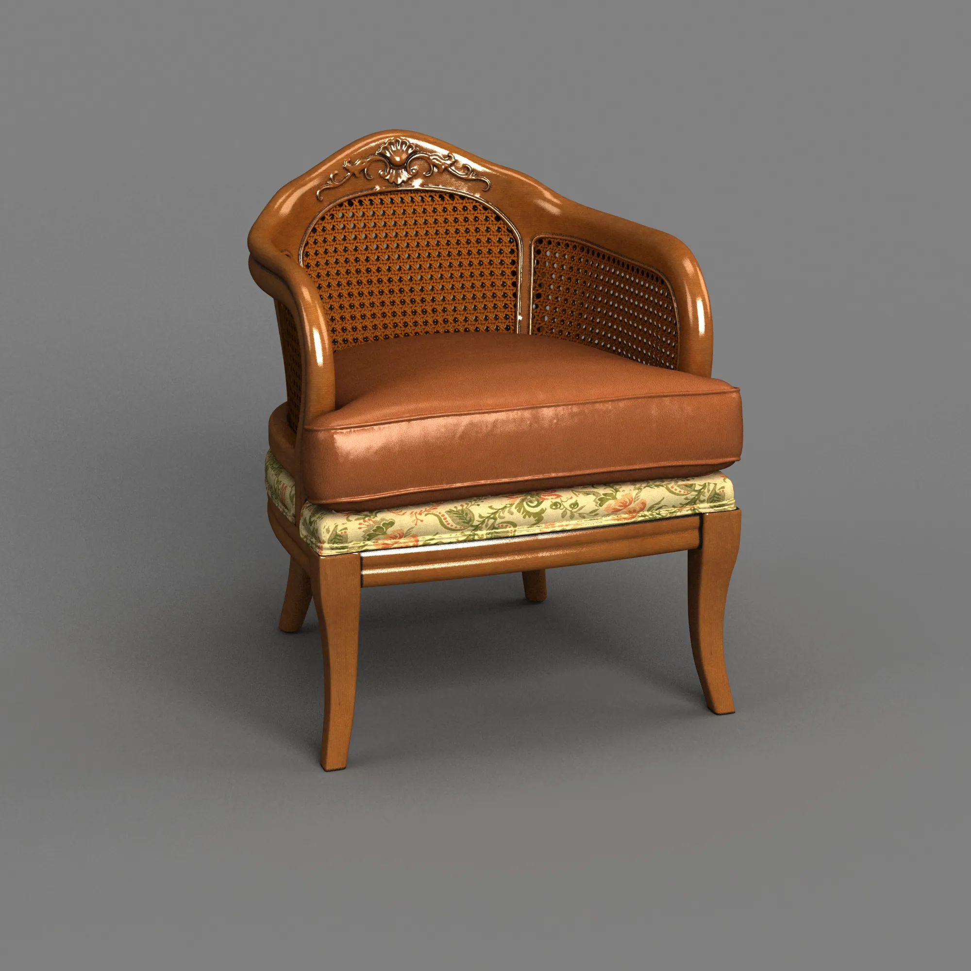 Footstool 3D Model .c4d .max .obj .3ds .fbx .stl .blend 