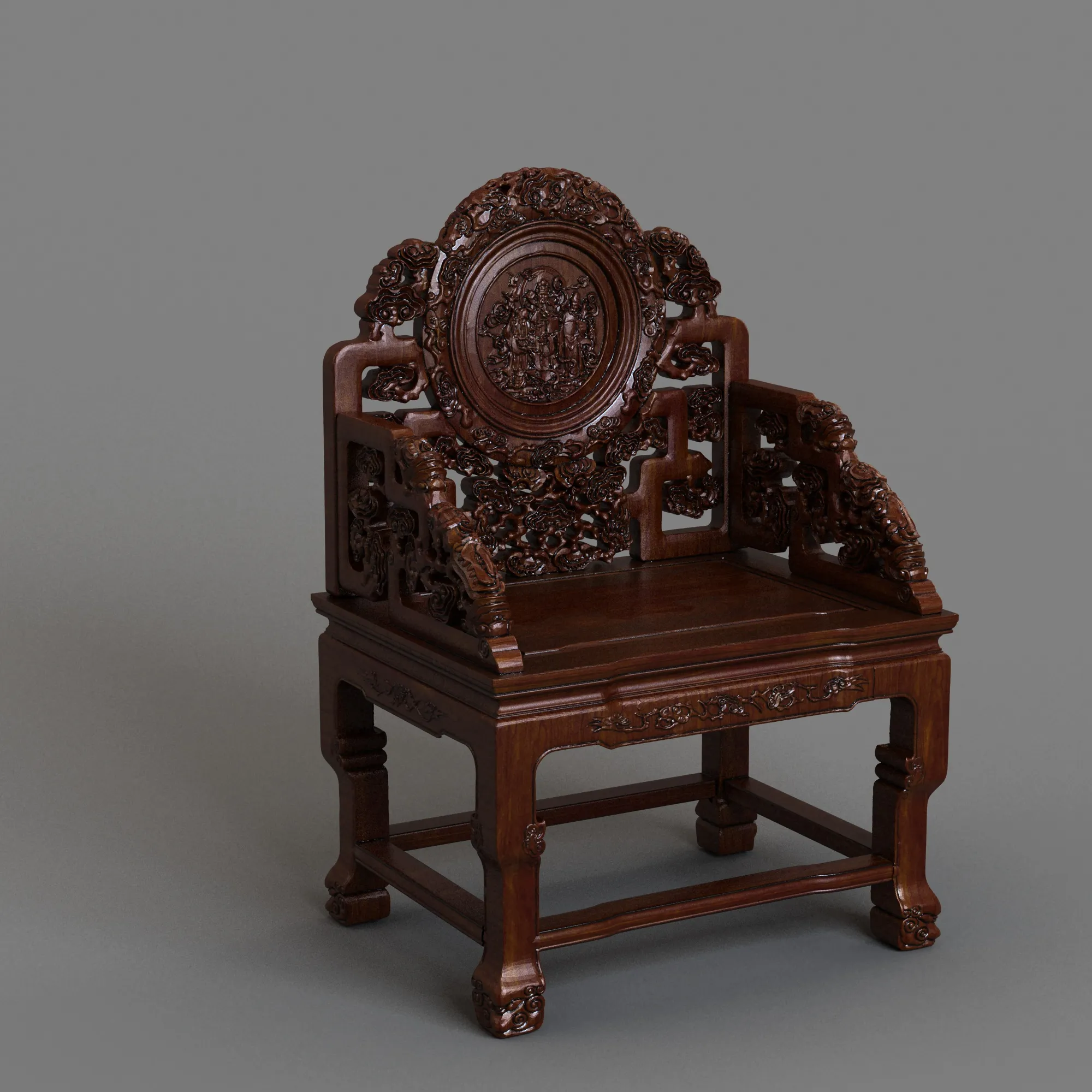 Armchair 3D Model .c4d .max .obj .3ds .fbx .stl .blend 